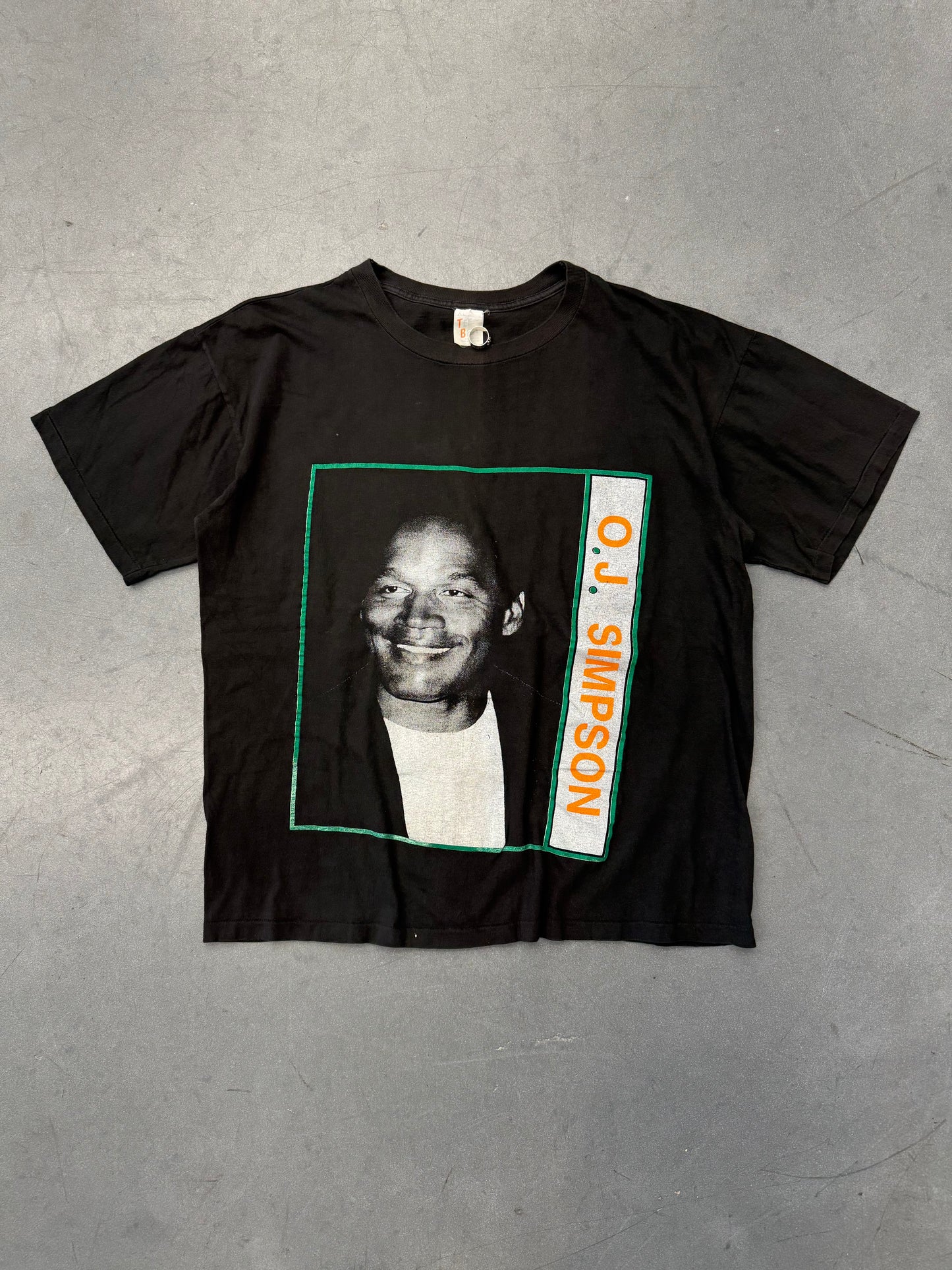 FREE O.J. SIMPSON LET THE JUICE GO! RAP STYLE TEE (TEE BEST TAG)
