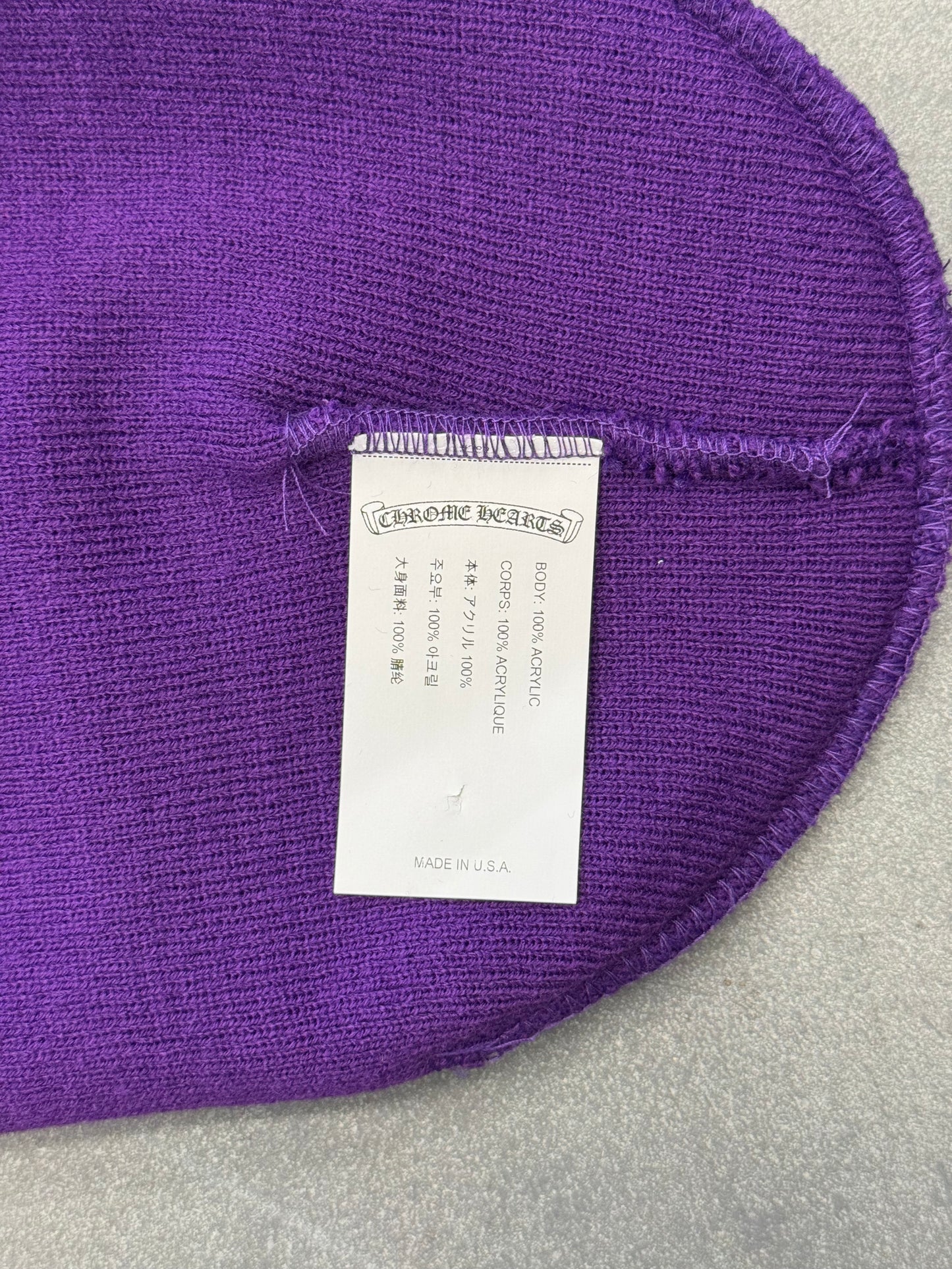 CHROME HEARTS WATCH CAP BEANIE - PURPLE/RED