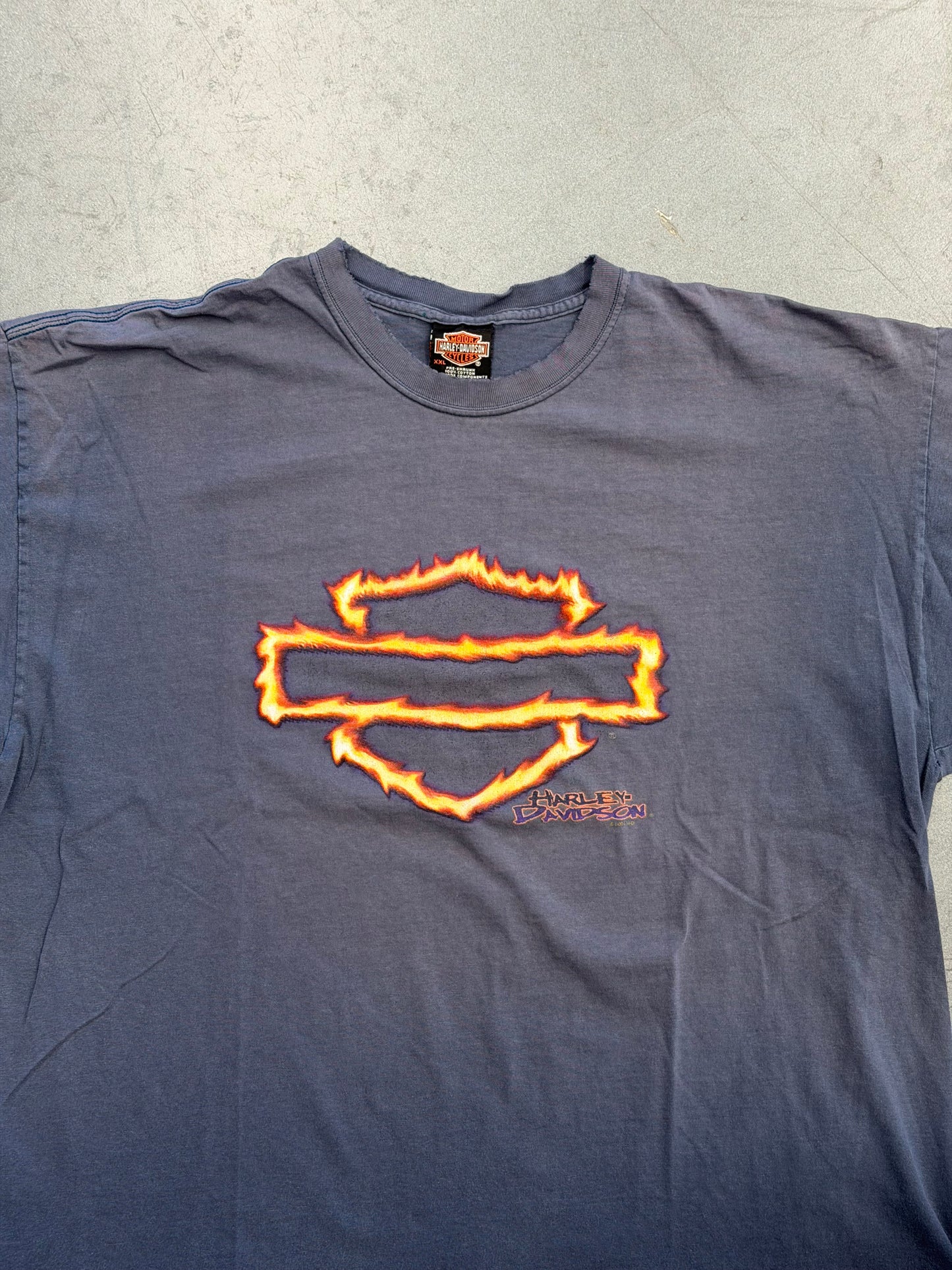 2001 DOUG'S HARLEY-DAVIDSON FLORENCE, S.C. FLAMING LOGO TEE