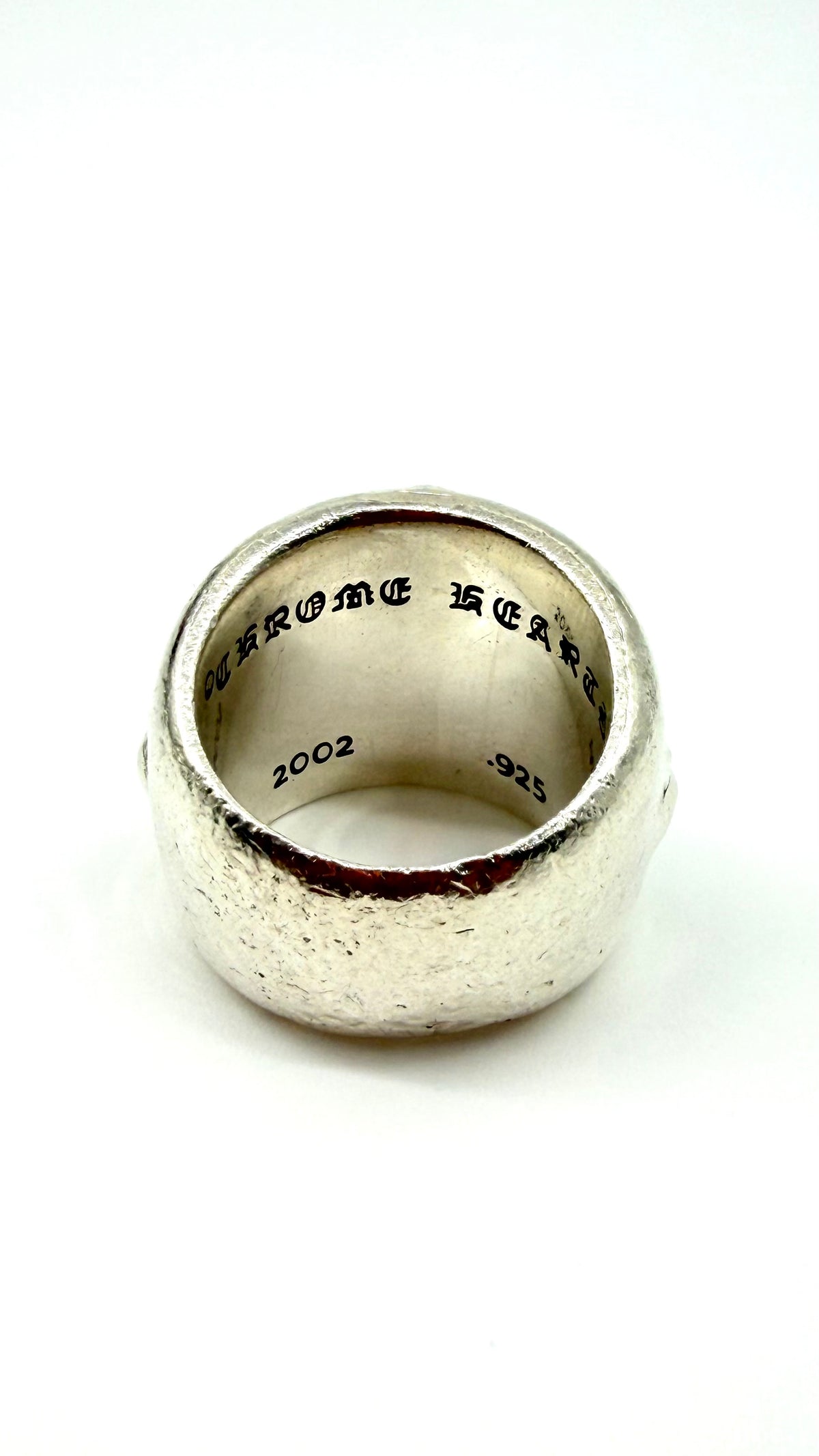 CHROME HEARTS CLASSIC OVAL CROSS SILVER RING SIZE 8