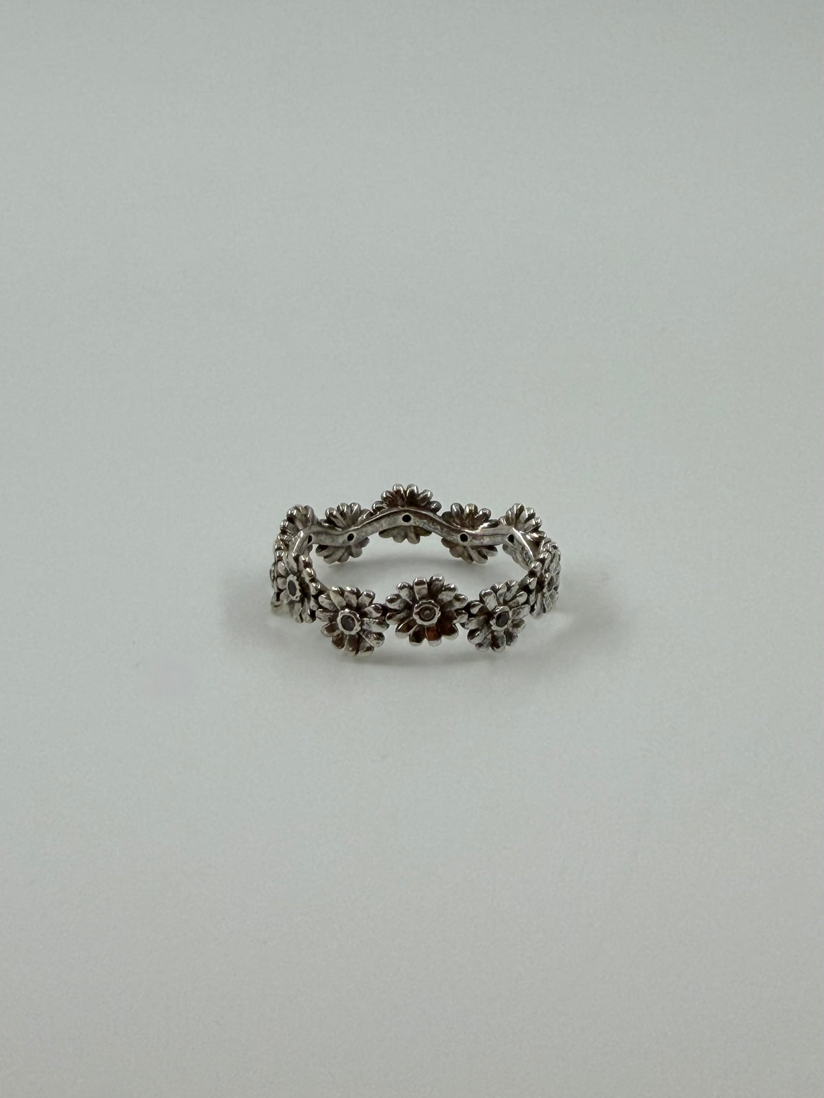 PANDORA SPARKLING DAISY FLOWER CROWN STERLING SILVER RING