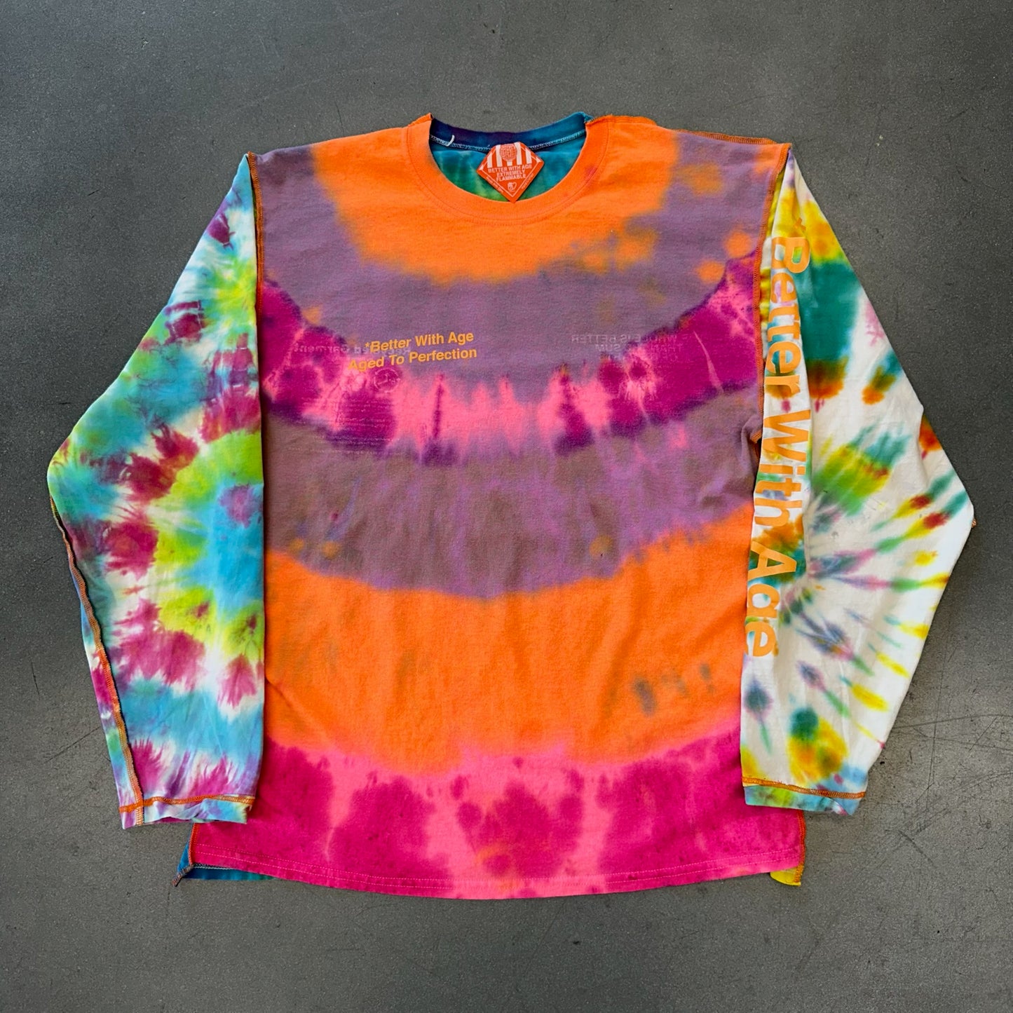 BETTER WITH AGE TIE DYE LONGSLEEVE REVERSABLE