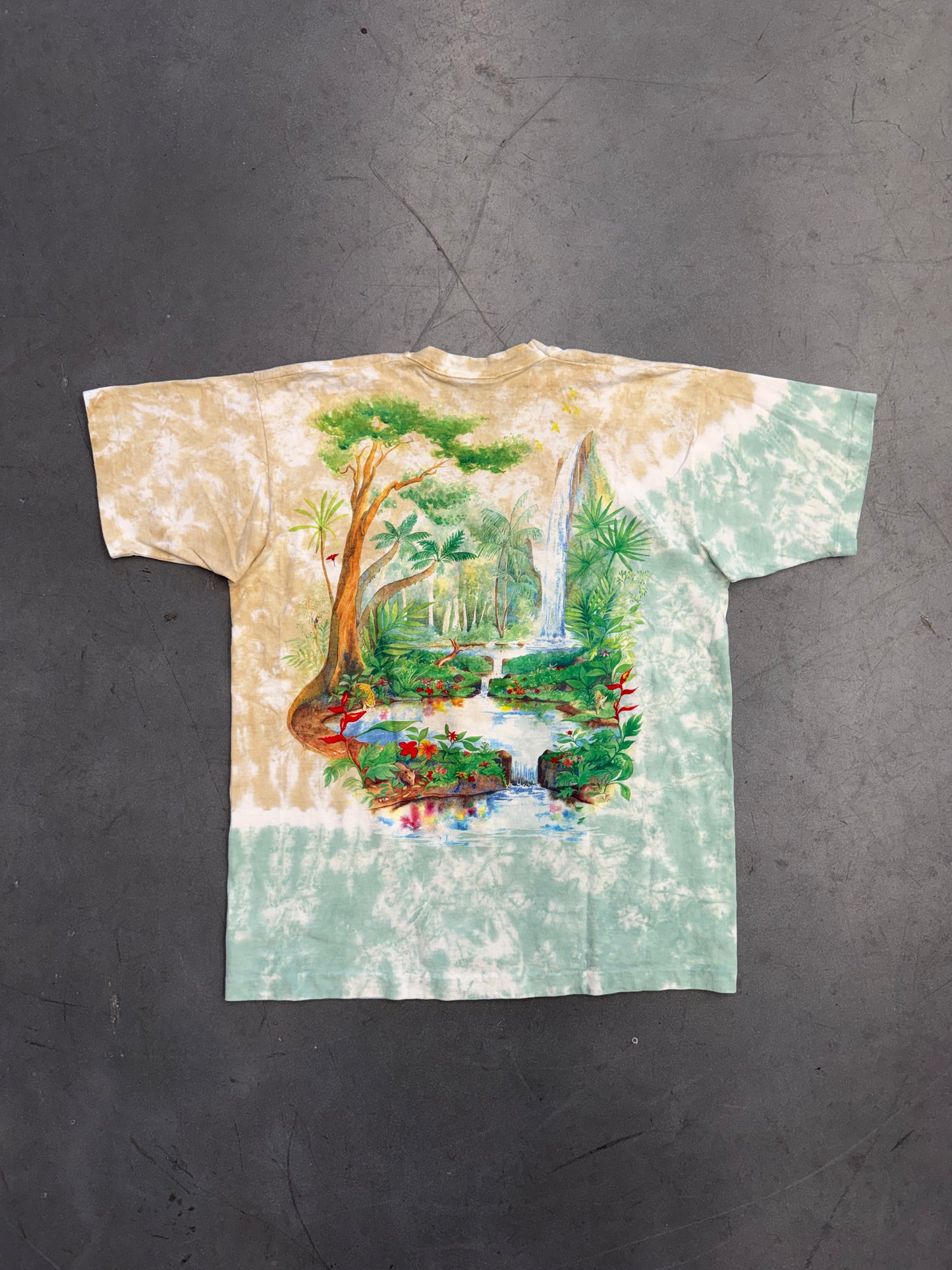 1991 PRESERVE THE RAINFORST AOP TEE (LIQUID BLUE TAG)