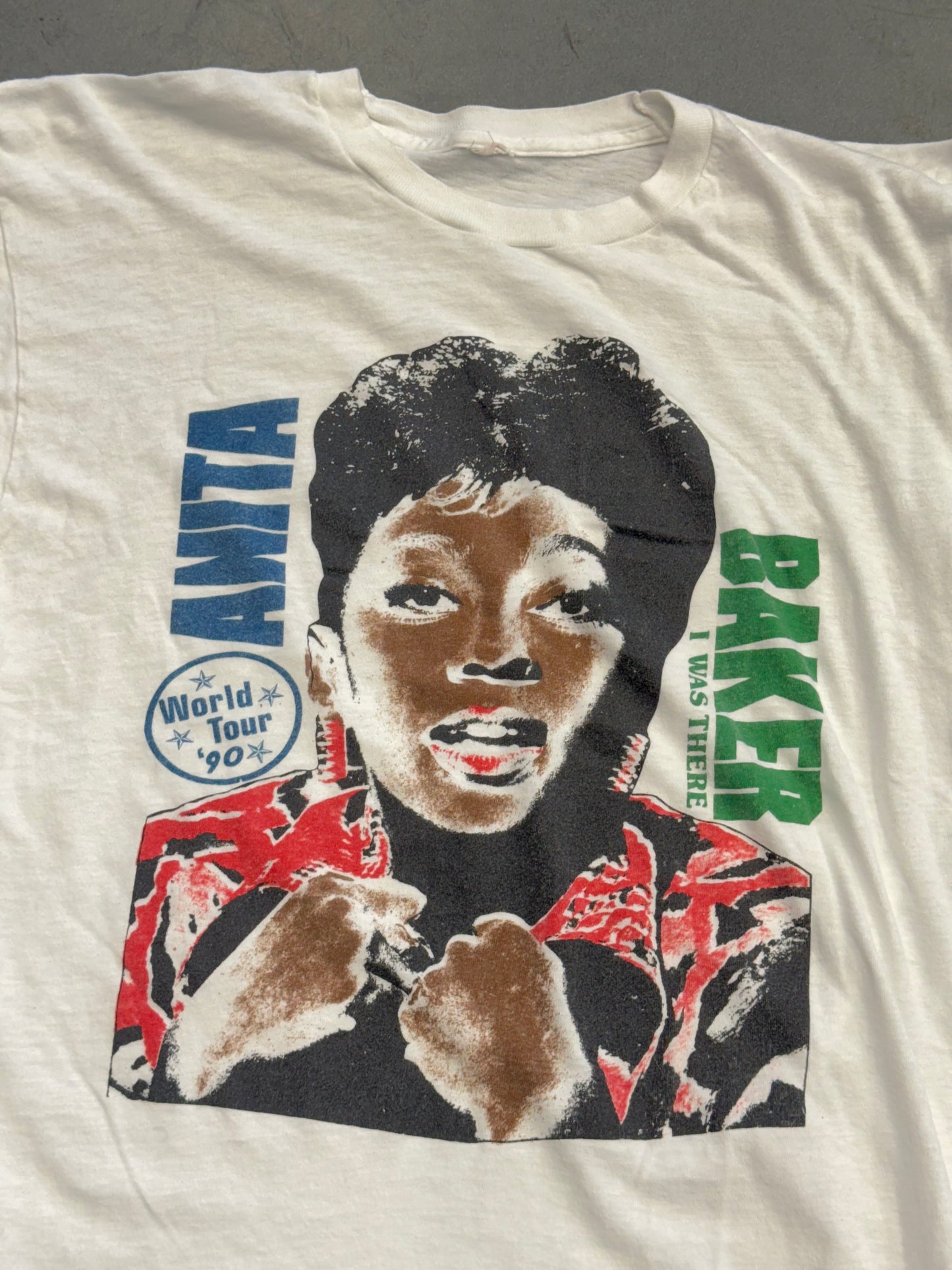 1990 ANITA BAKER WORLD TOUR "I WAS THERE" TEE (PULLED TAG)