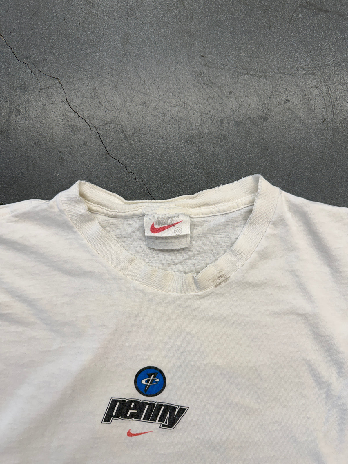 90S NIKE PENNY HARDAWAY "LIL' PENNY" TEE (WHITE/RED TAG)