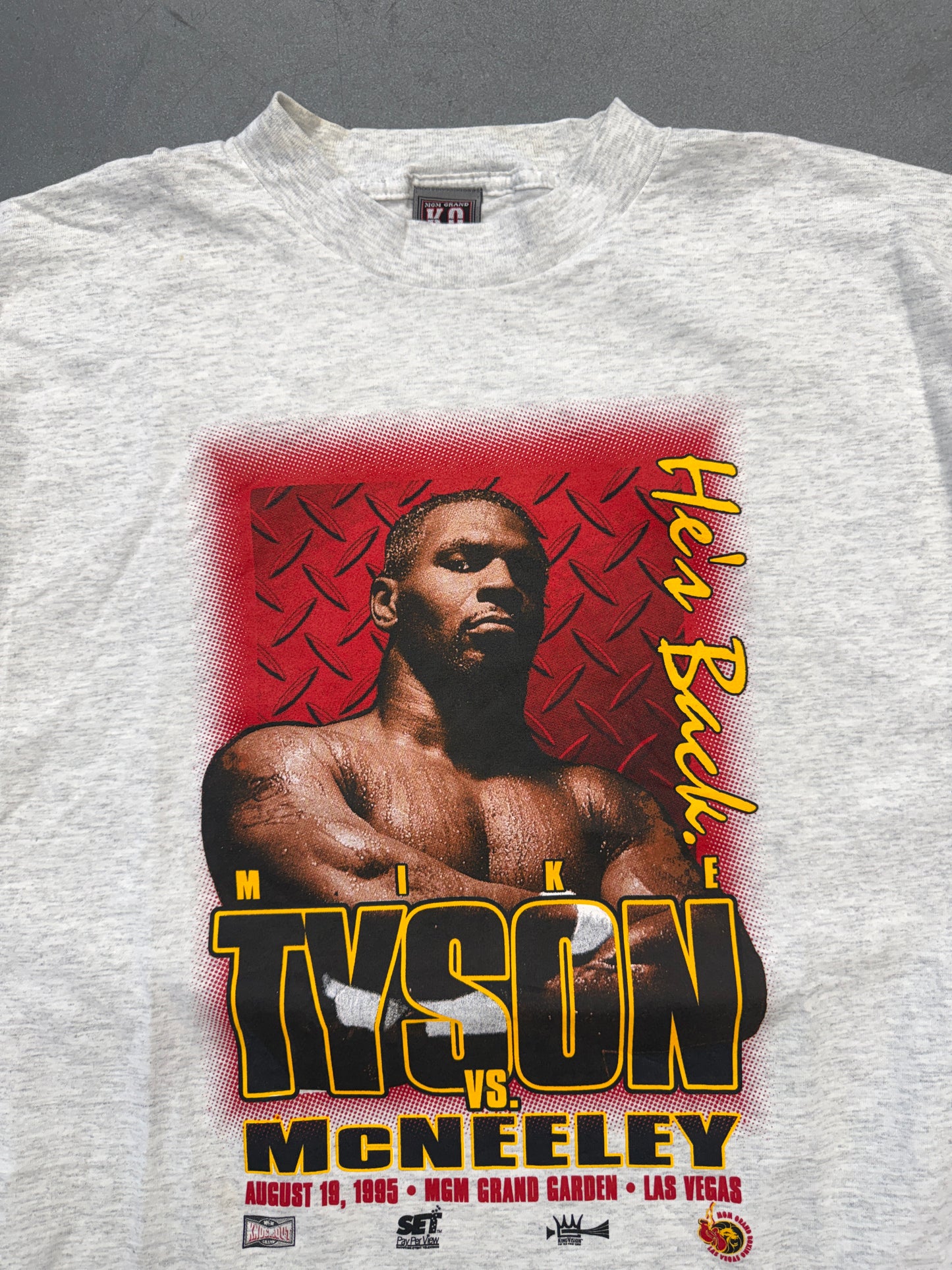 1995 MIKE TYSON VS. MCNEELEY LAS VEGAS TEE (MGM GRAND TAG)