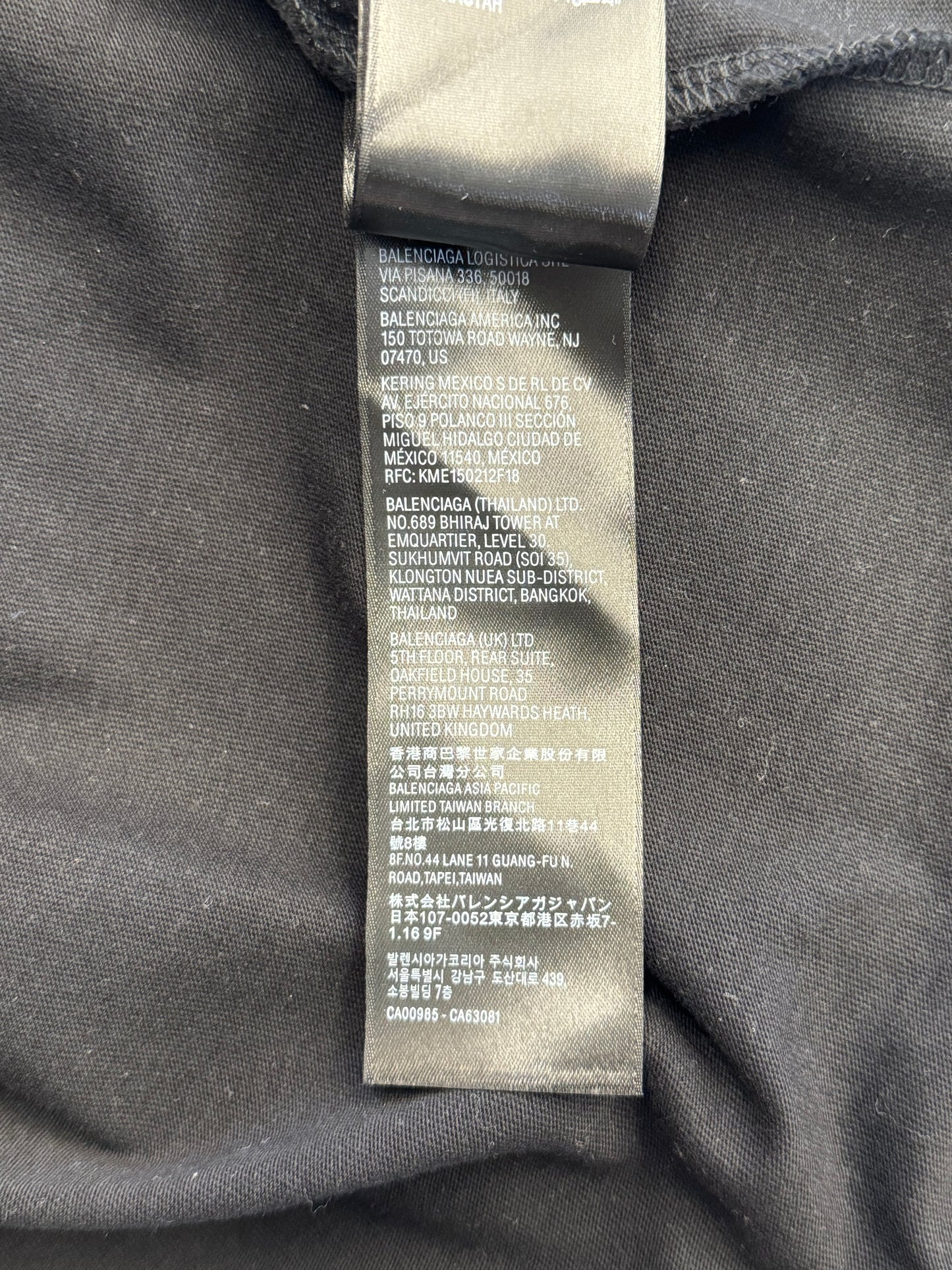 BALENCIAGA ADIDAS CENTER LOGO LS TEE