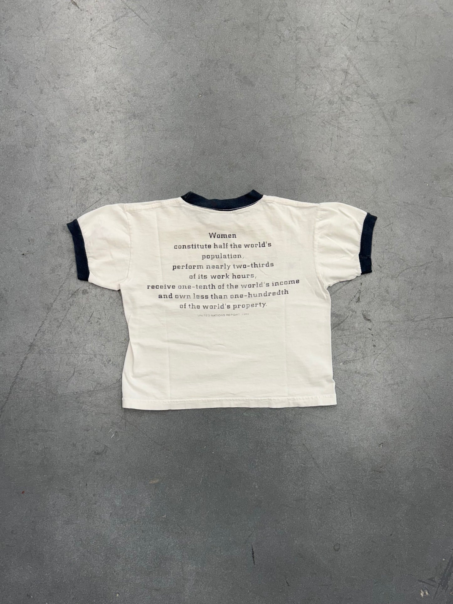 90S RAGE AGAINST THE MACHINE UNITED NATIONS REPORT BABY RINGER TEE (GIANT TAG)