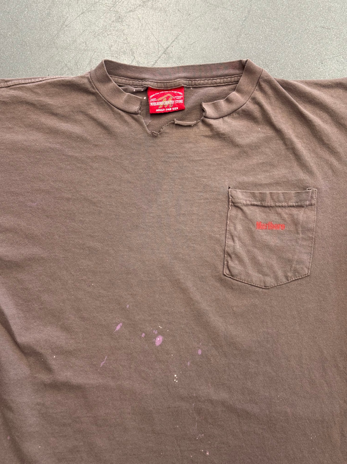 90S MARLBORO NEON SIGN POCKET TEE (MARLBORO COUNTY STORE)