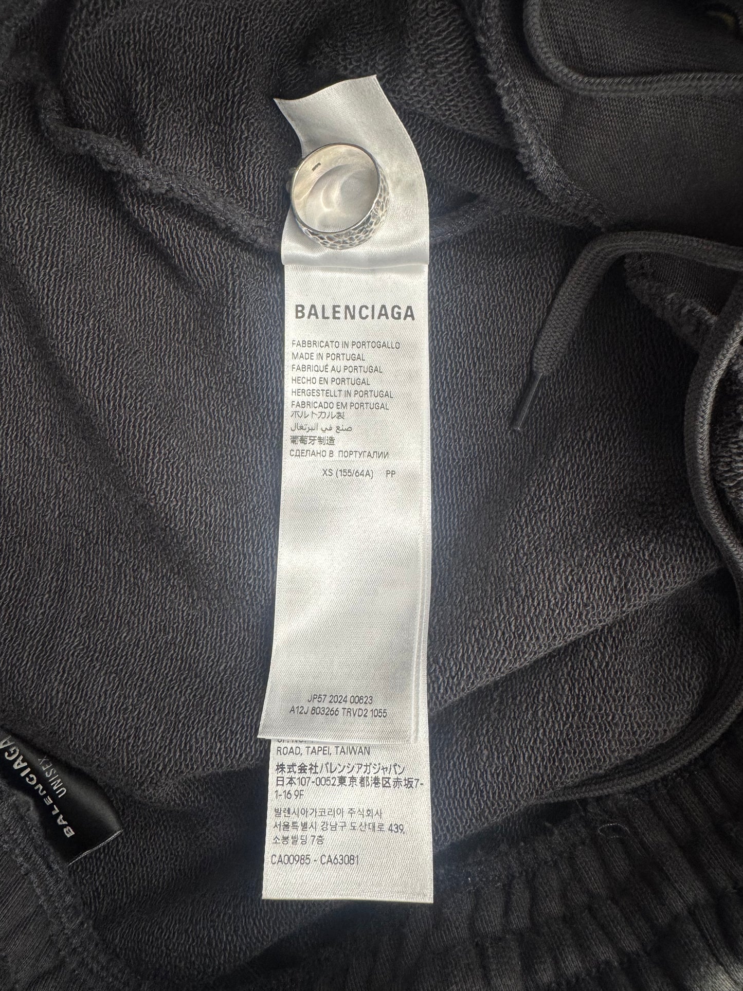 BALENCIAGA X EBAY BAGGY SWEATPANT - WASHED BLACK