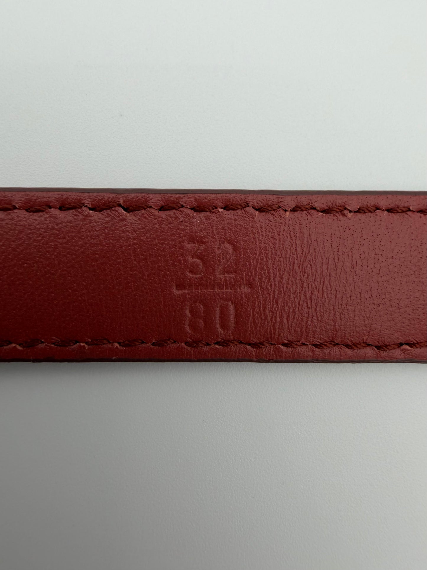 MIU MIU PINK LEATHER HEART CHARM BELT - 80 CM