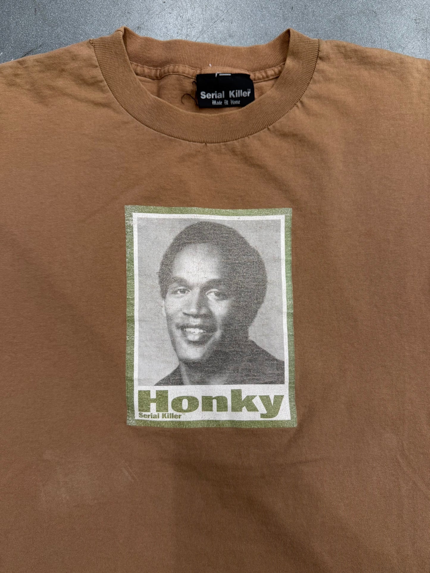 Y2K SERIAL KILLER OJ SIMPSON "HONKY" TEE (MADE AT HOME TAG)
