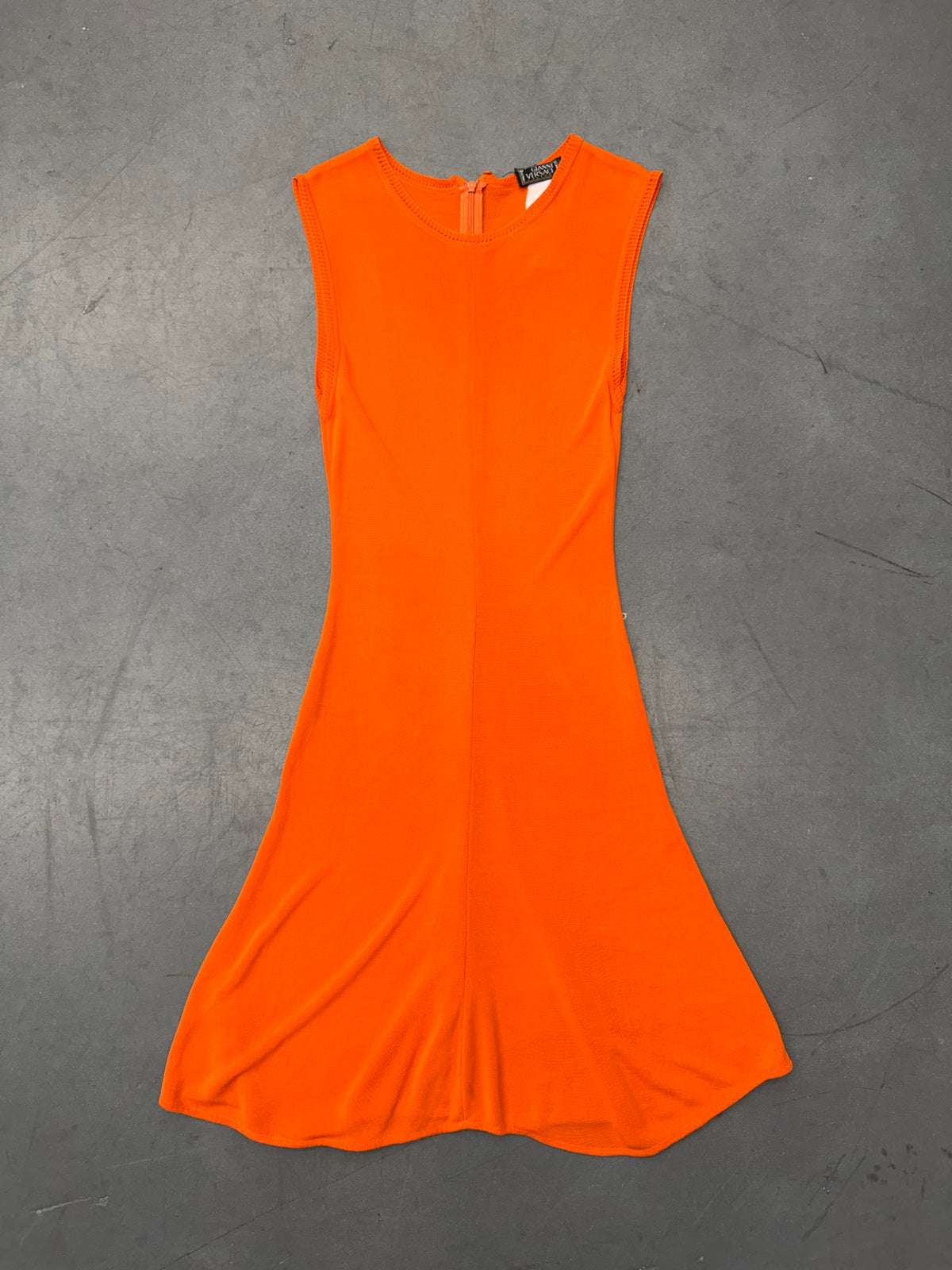 SS96 GIANNI VERSACE COUTURE ORANGE RAYON DRESS
