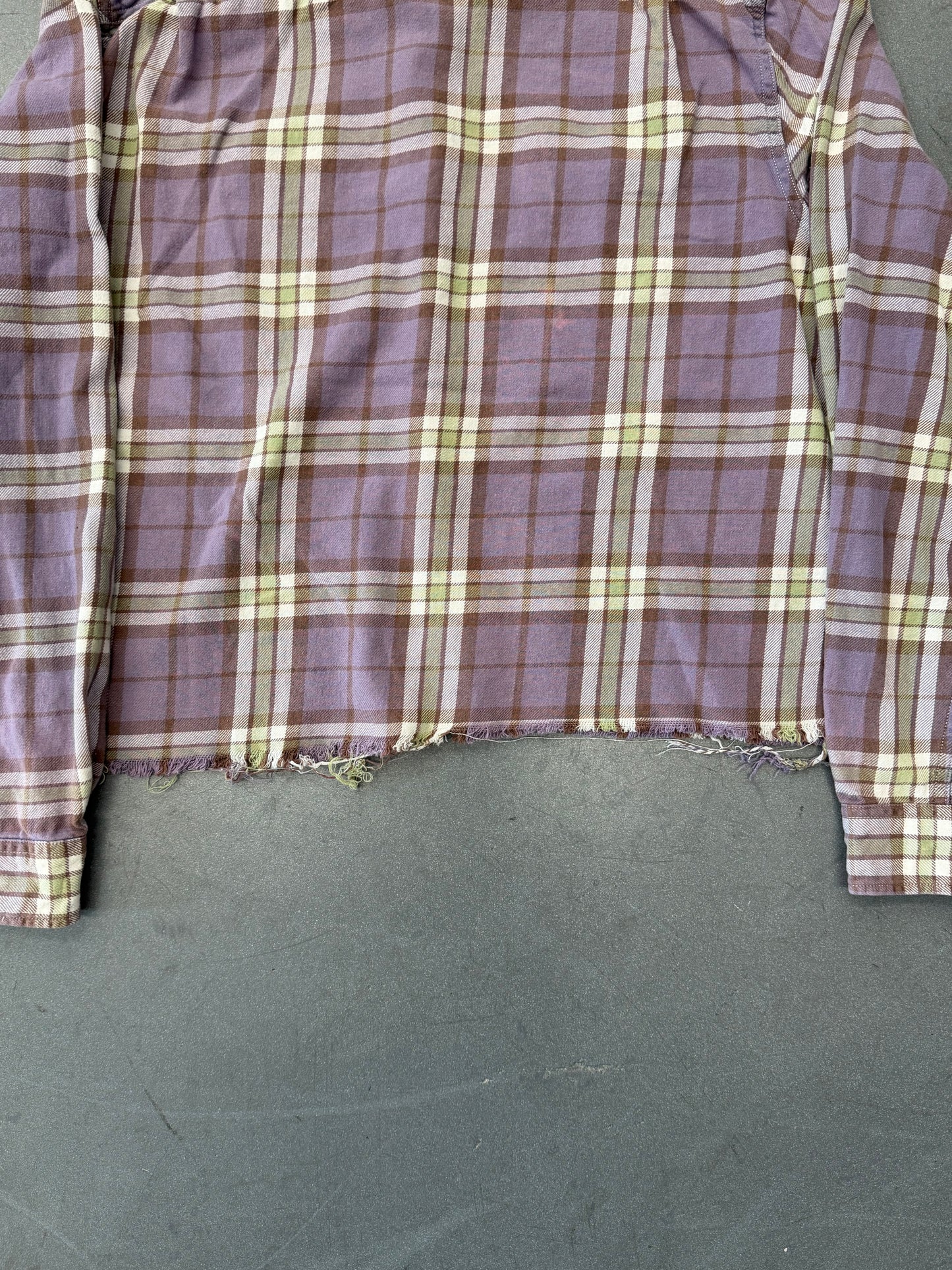 VINTAGE DENIM & SUPPLY RALPH LAUREN FLANNEL CROPPED SHIRT