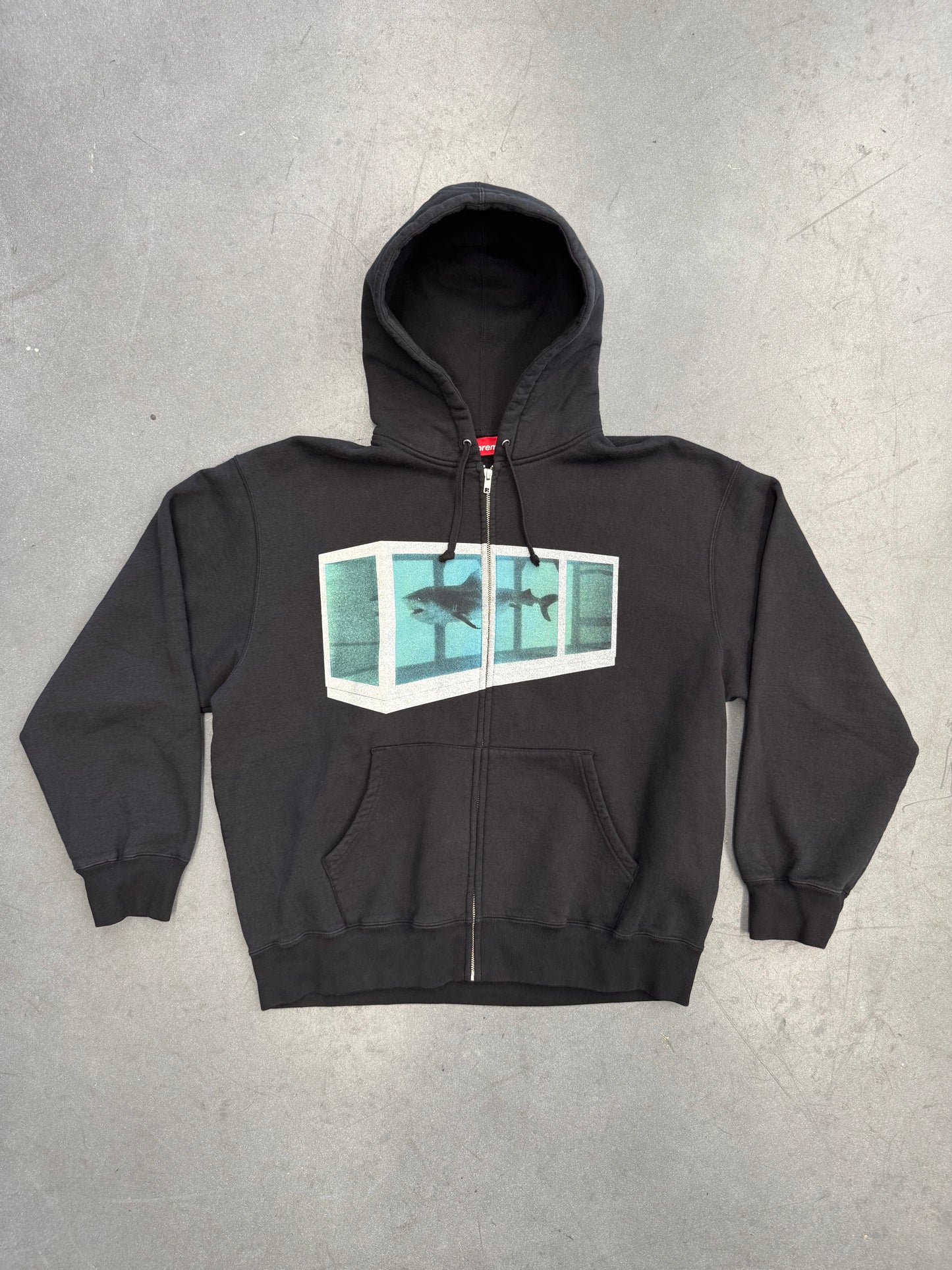 SS25 SUPREME DAMIEN HIRST SHARK ZIP UP HOODED SWEATSHIRT