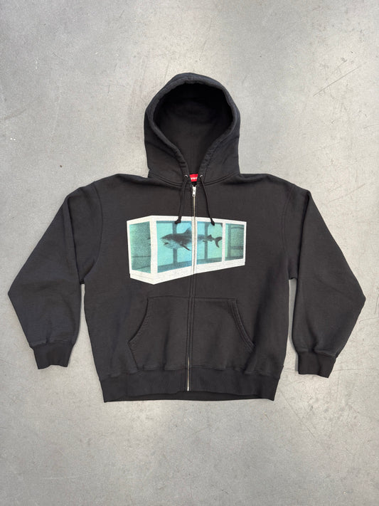 SS25 SUPREME DAMIEN HIRST SHARK ZIP UP HOODED SWEATSHIRT