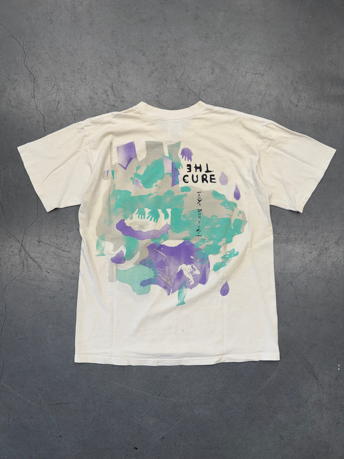 1986 THE CURE BOYS DON'T CRY TEE (WILD OATS TAG)