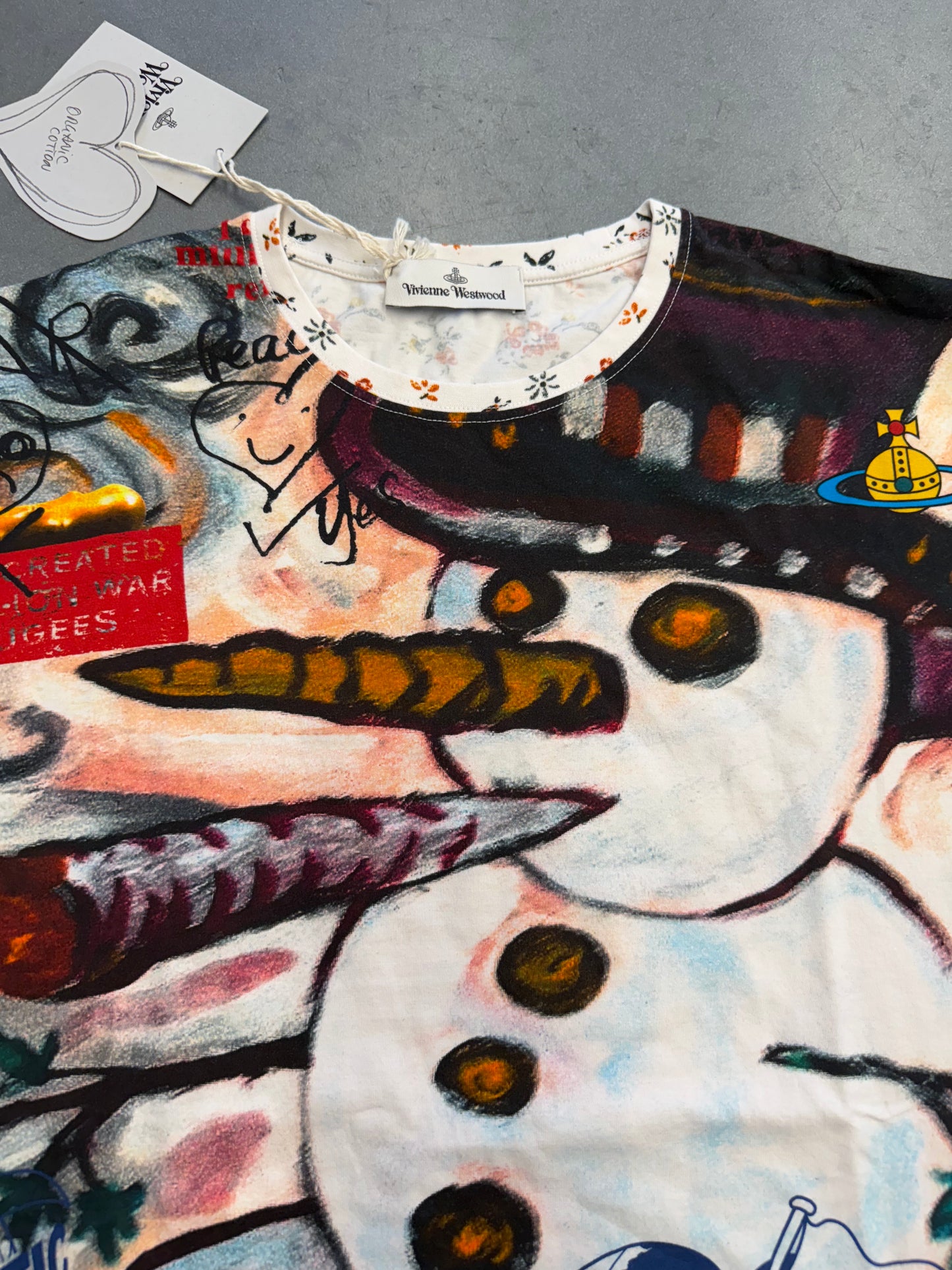 VIVIENNE WESTWOOD MULTICOLOR SNOWMAN OVERSIZED T-SHIRT