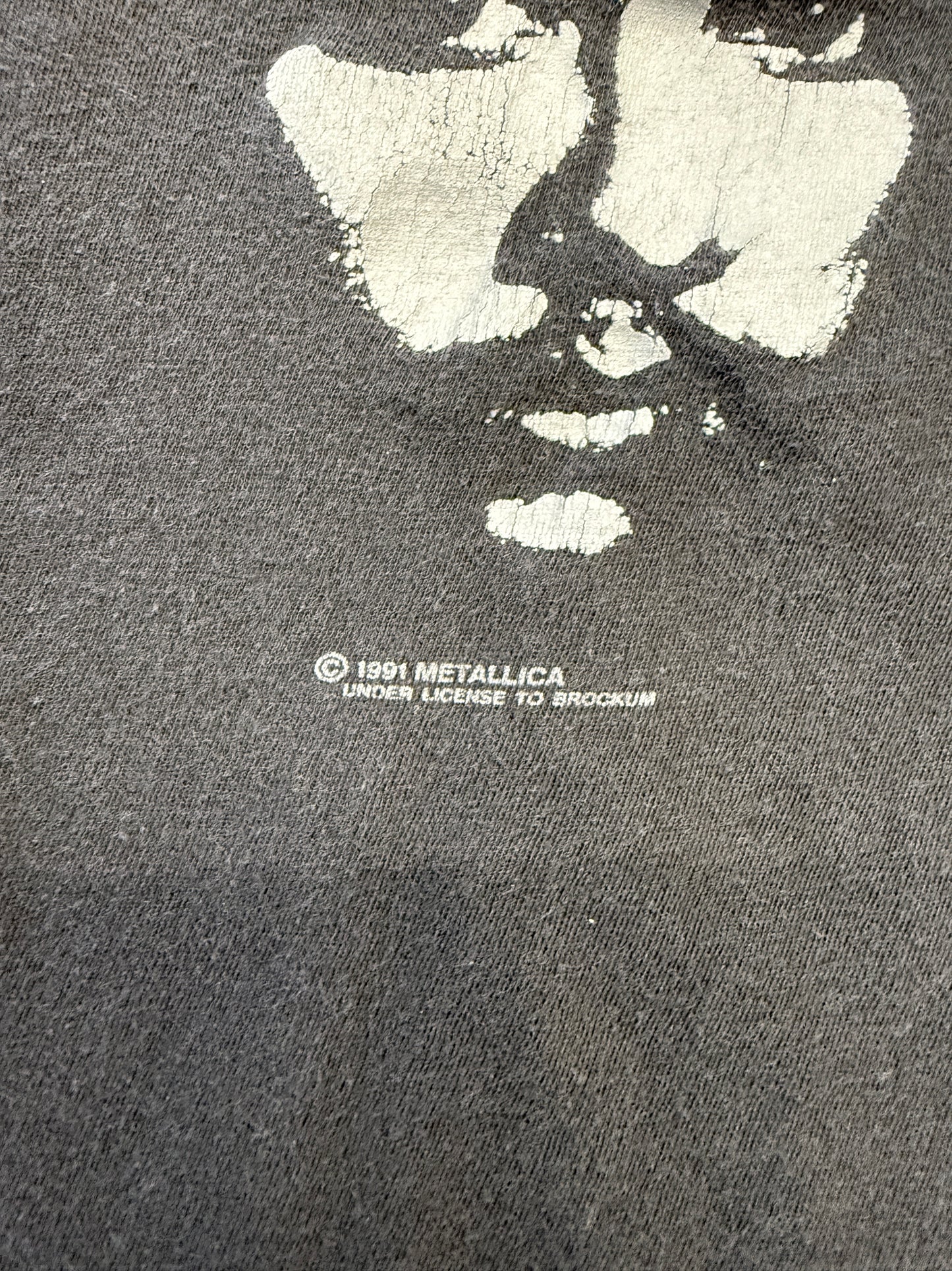 1991 METALLICA 4 FACES HISTORIC DATES TOUR TEE (CUT TAG)