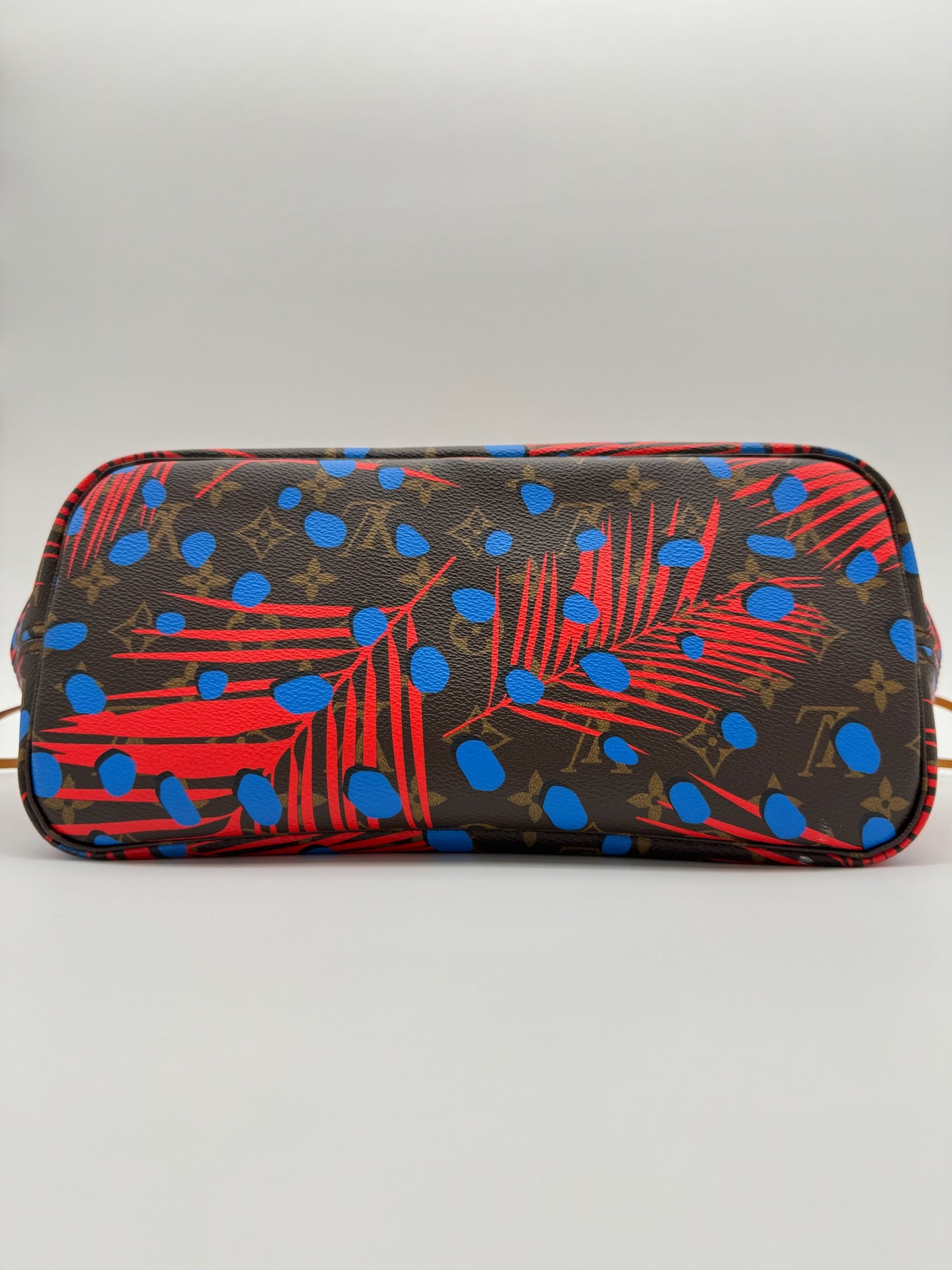 2016 LOUIS VUITTON NEO NEVERFULL TOTE MONOGRAM PALM SPRINGS JUNGLE DOTS