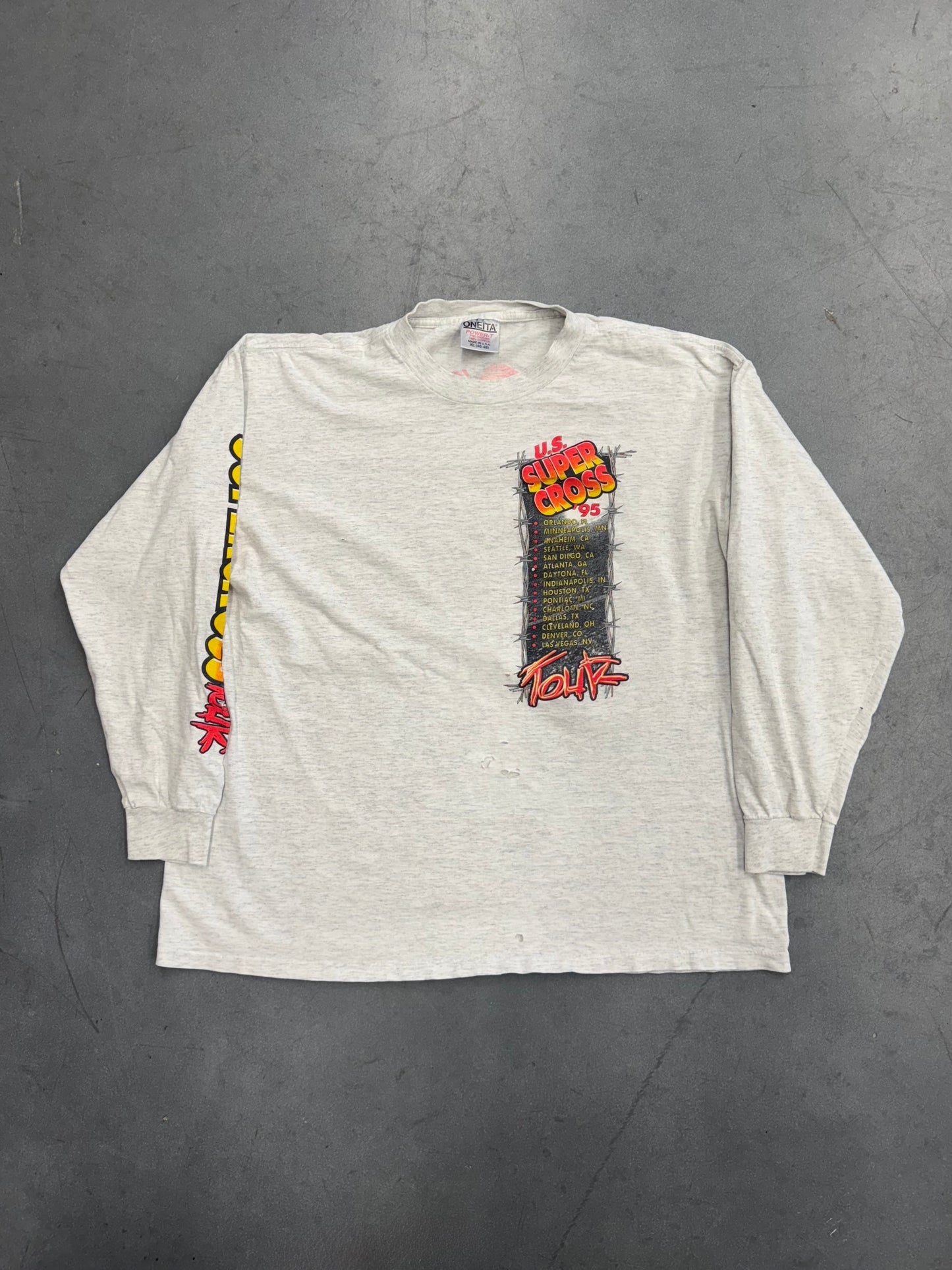 1995 AMA U.S. SUPER CROSS TOUR LS TEE (ONEITA TAG)