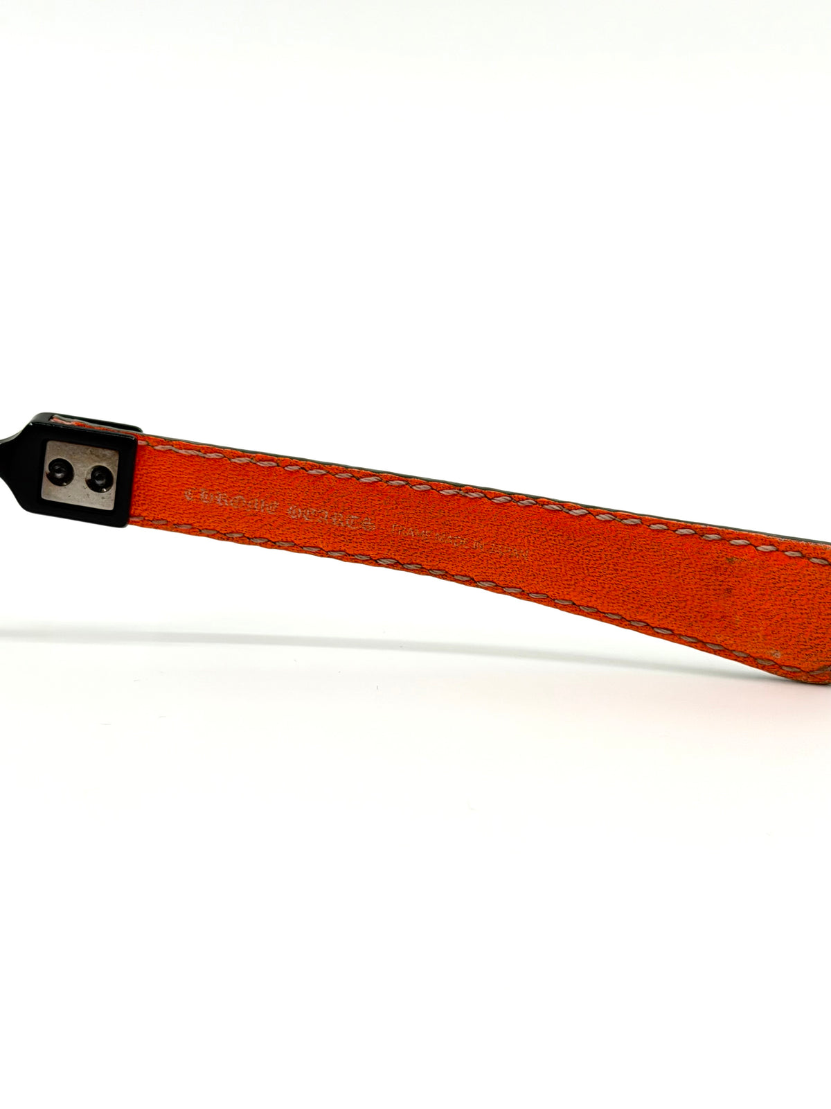 CHROME HEARTS 'KUSTOM' LEATHER AVIATOR SUNGLASSES - CAMO/ORANGE