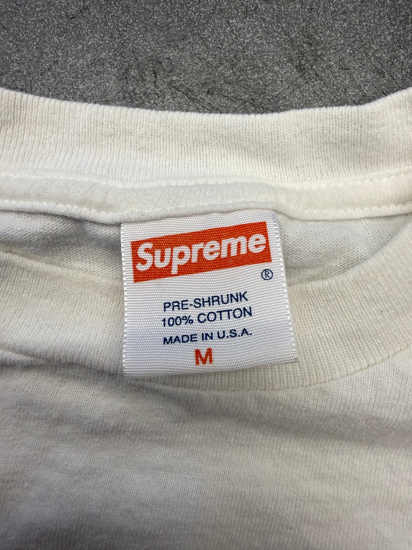 2004 SUPREME X LARRY CLARK STRIPPER TEE - WHITE