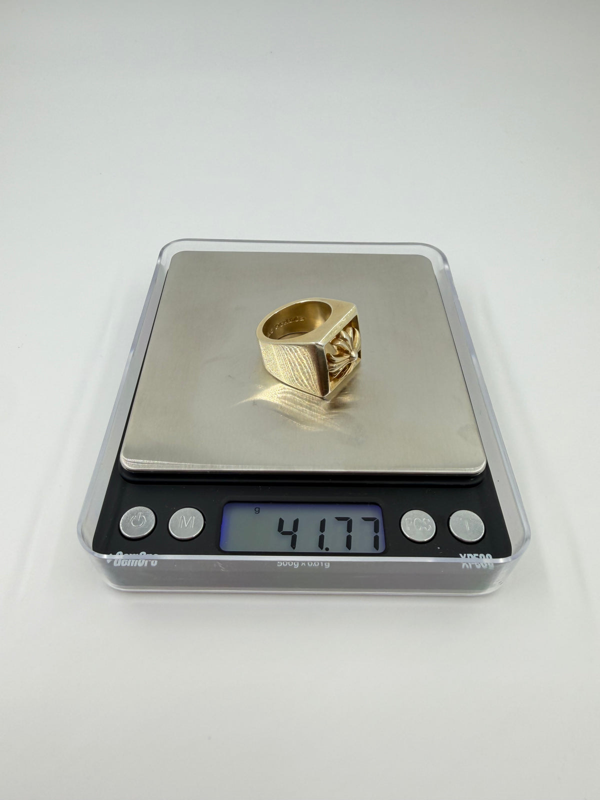 CHROME HEARTS PLUS CROSS BLOCK SILVER RING