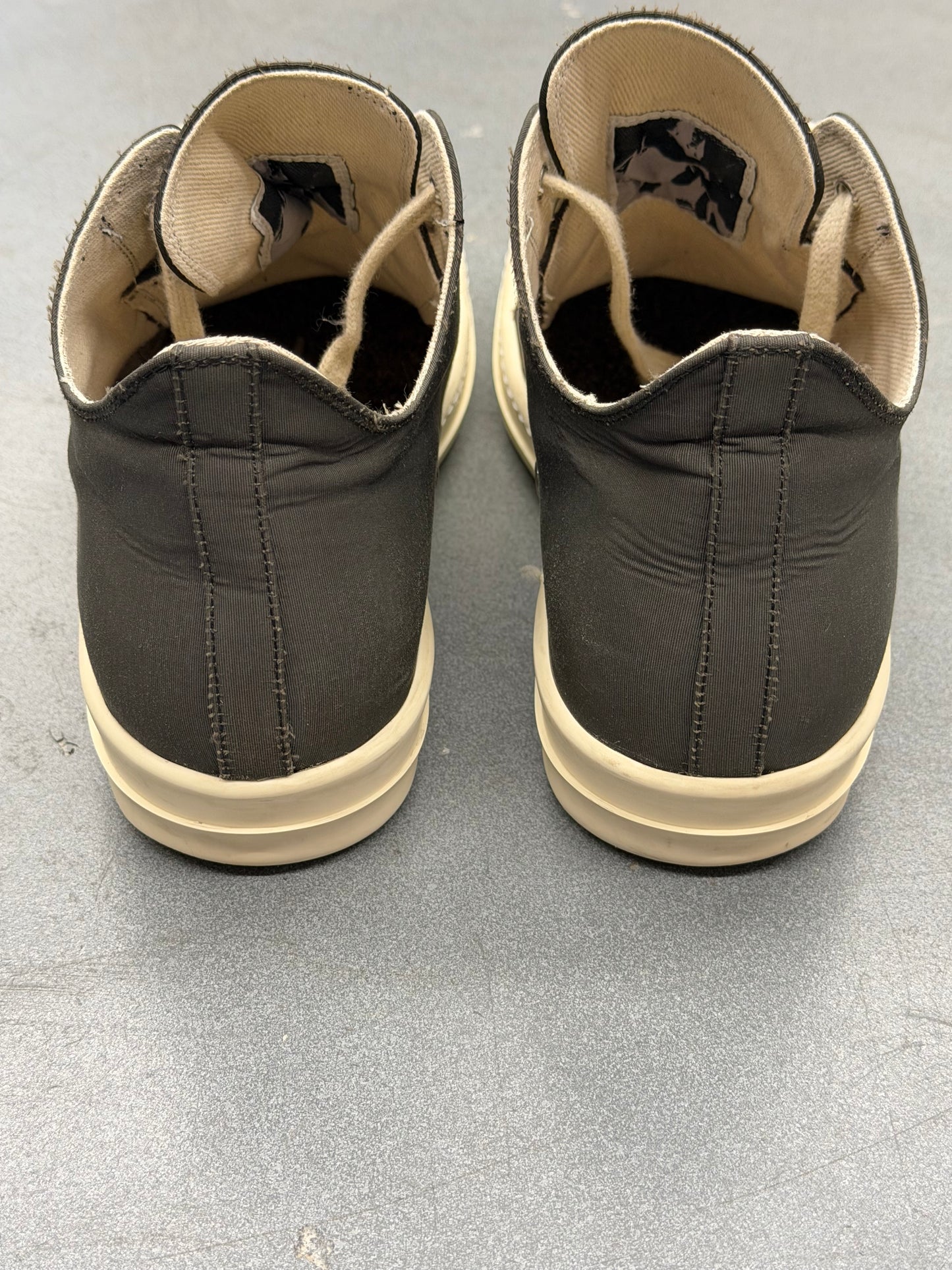 SIZE 40.5 RICK OWENS NYLON DRKSHDW LIDO LOW SNEAKS (NO BOX)