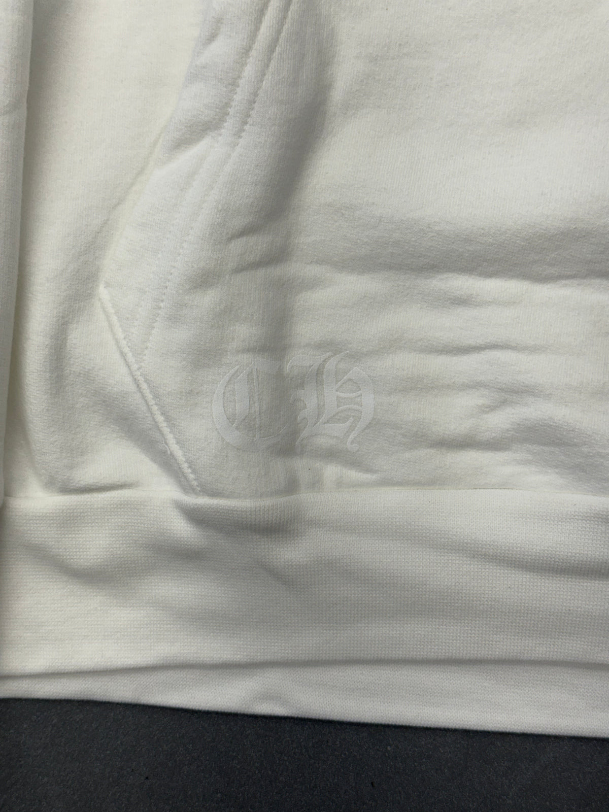 CHROME HEARTS ONLINE EXCLUSIVE PULLOVER HOODIE - WHITE/SILVER FOIL