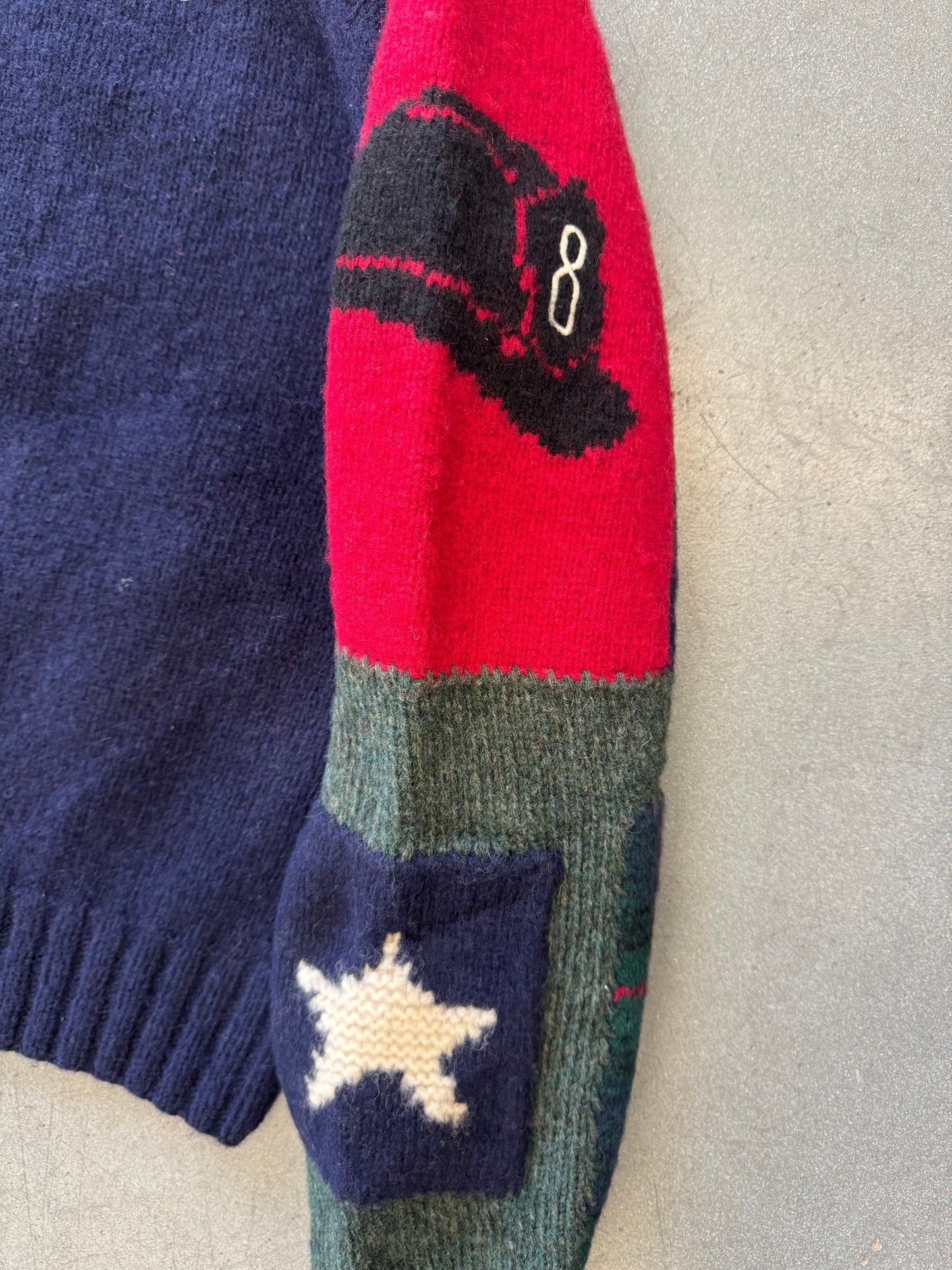 POLO RALPH LAUREN 9/11 MEMORIAL TRIBUTE 100% WOOL KNIT SWEATER