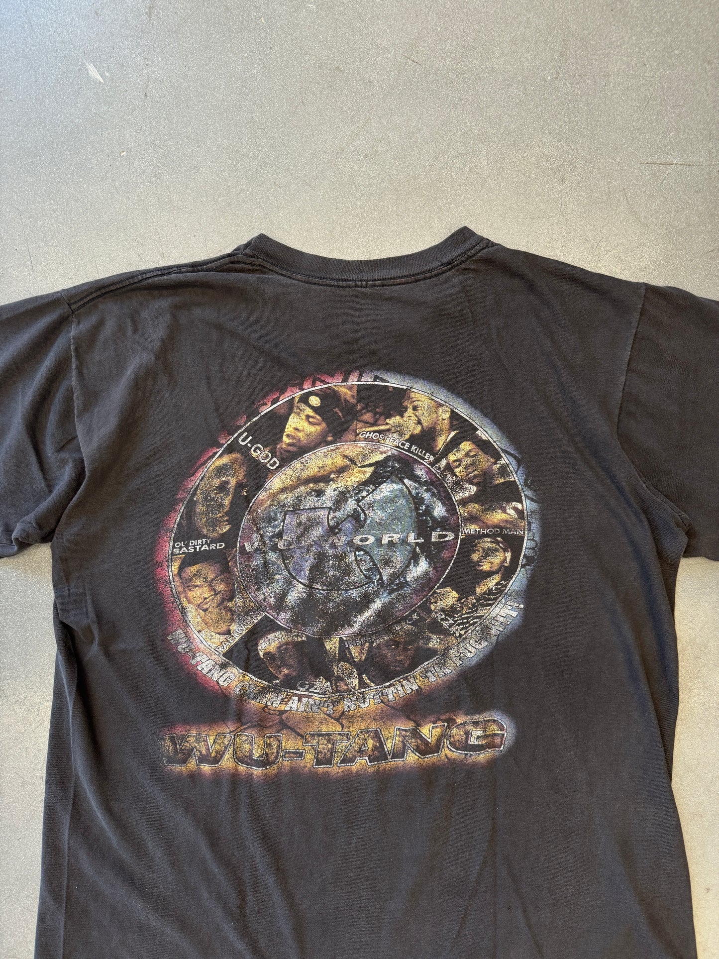 90S WU-TANG WU-WORLD BOOTLEG STYLE RAP TEE (CUT SHORT HILL TAG)