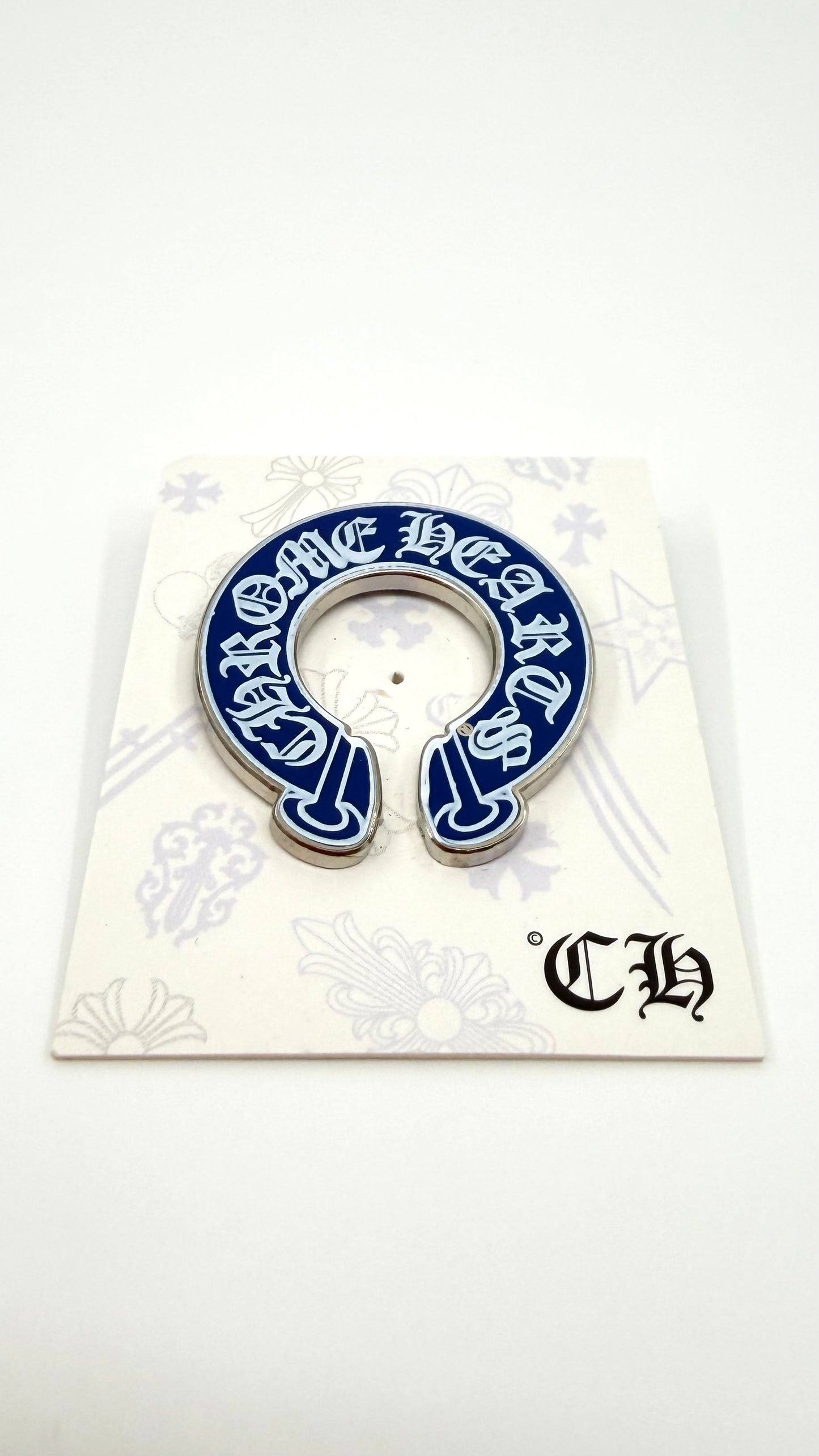 CHROME HEARTS BLUE SCROLL PIN