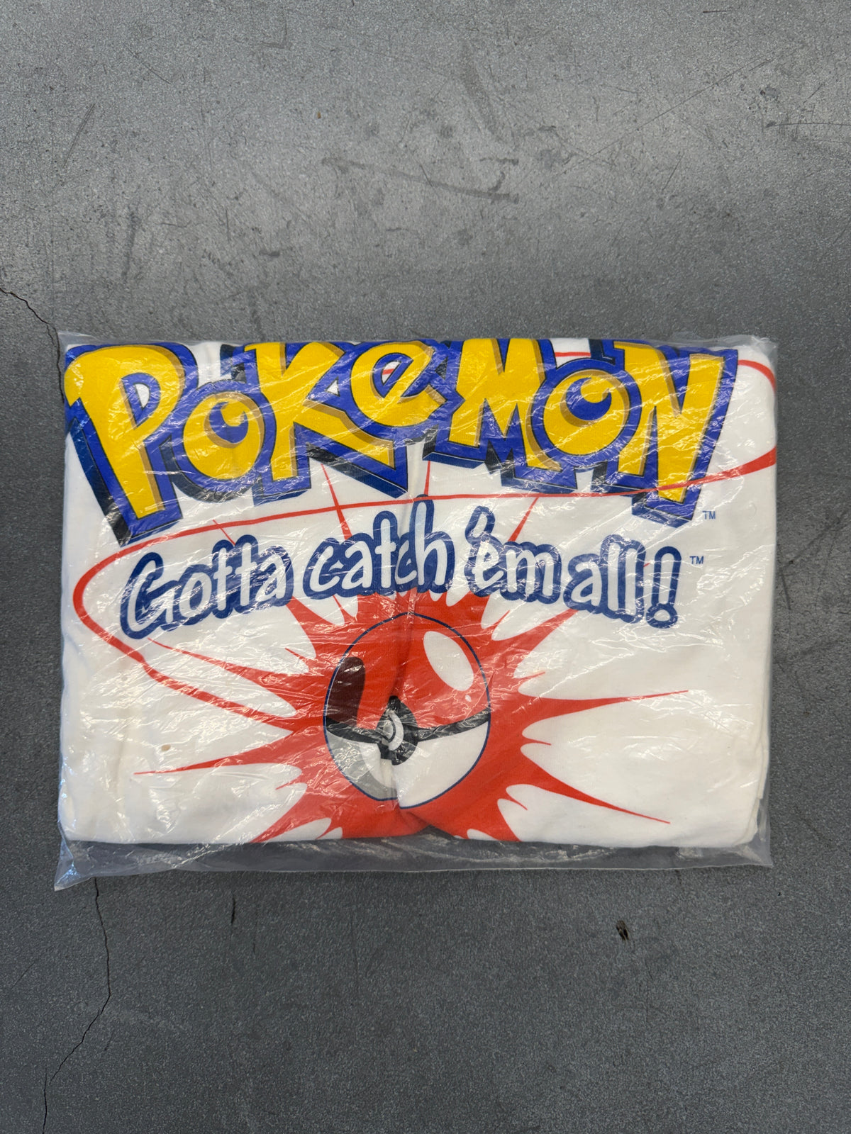 1999 POKEMON GOTTA CATCH 'EM ALL! POKE BALL TEE (SEALED IN BAG NEW WITH TAGS)
