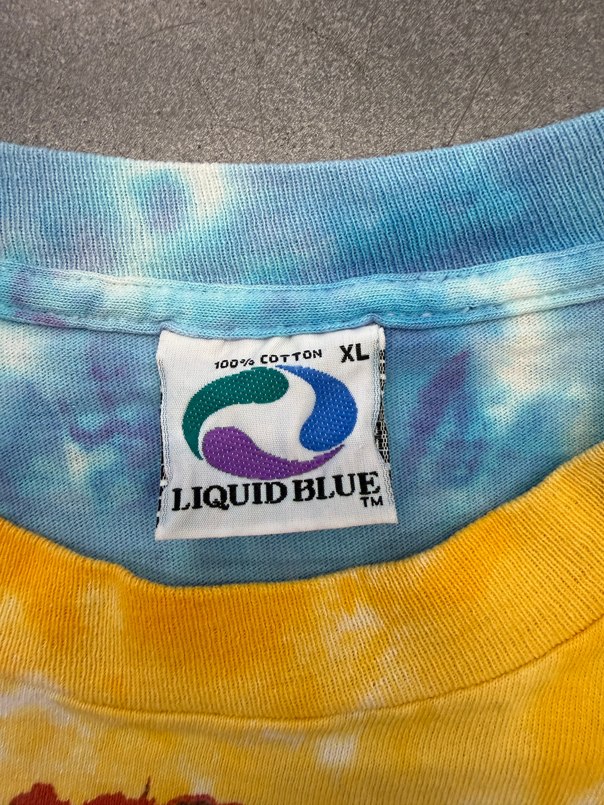 91-92 GUNS N ROSES ILLUSION TOUR TIE-DYE TEE (LIQUID BLUE TAG)