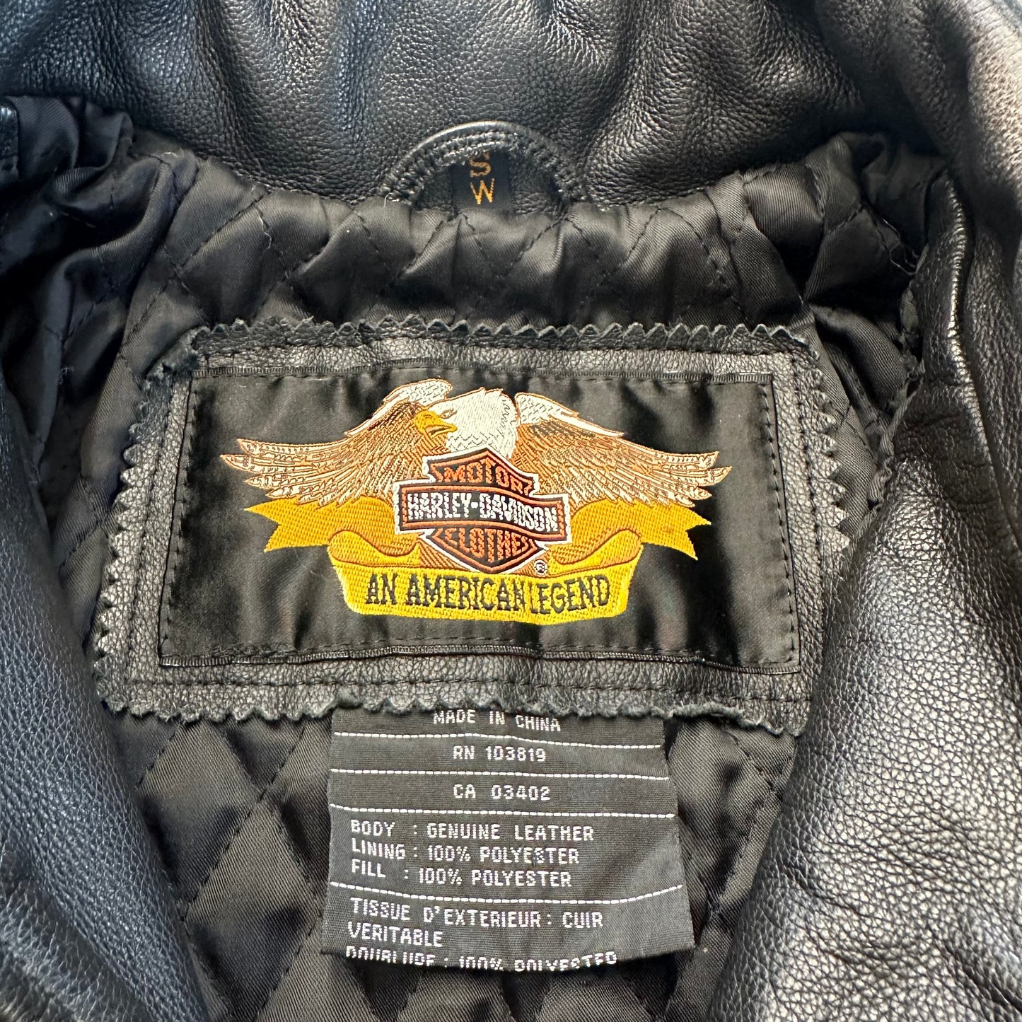 HARLEY-DAVIDSON EMBROIDERED FLAMES LEATHER JACKET