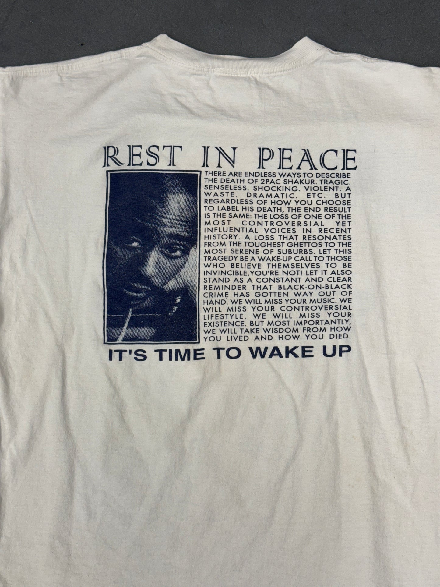 90S TUPAC SHAKUR TOMMY HILFIGER LOGO MEMORIAL TEE (PAPER TAG)