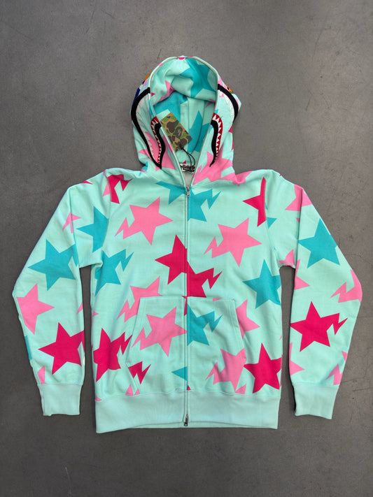 BAPE MIAMI STORE BAPE STA PRINT FULL-ZIP SHARK HOODIE