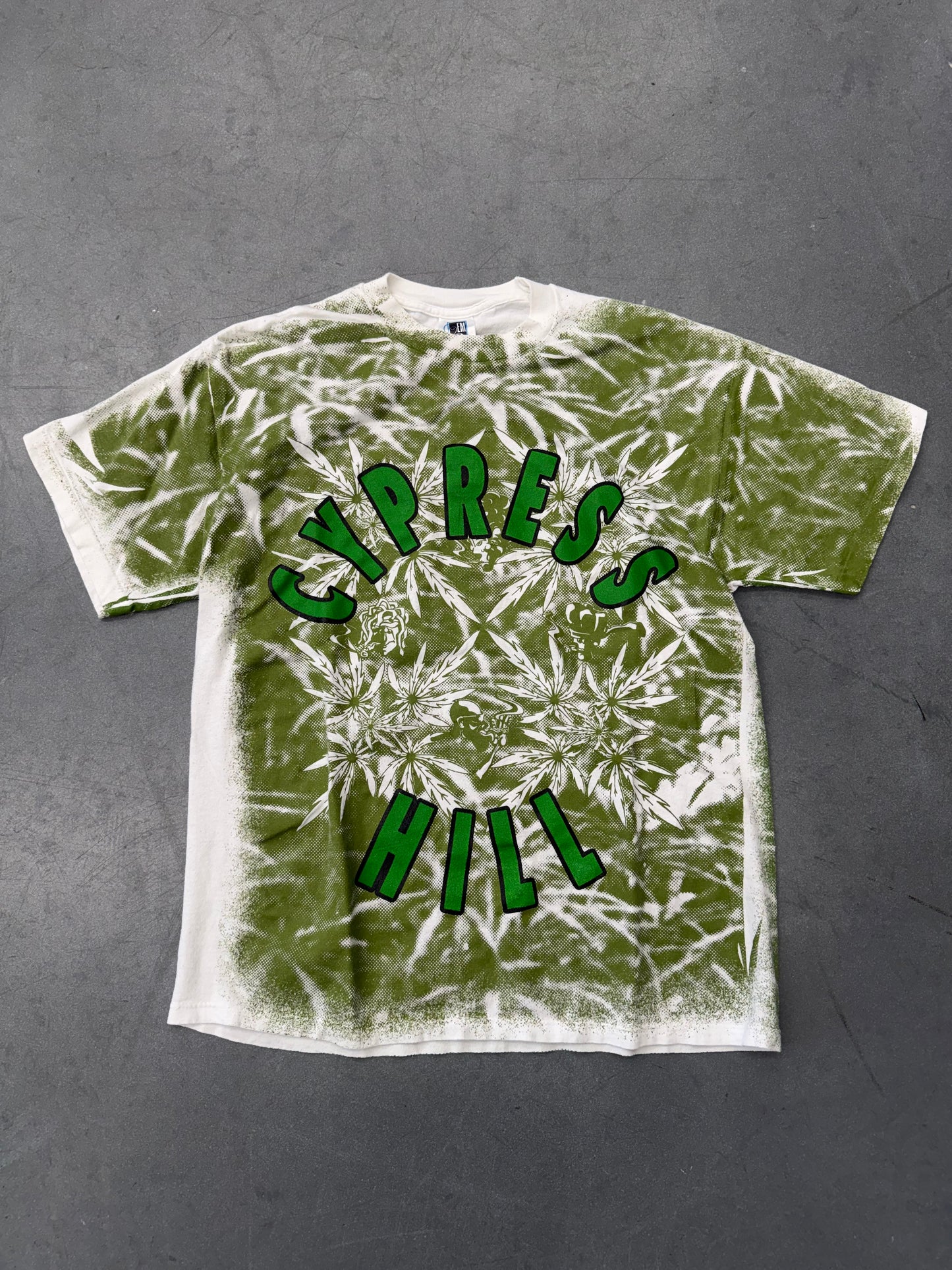 90'S CYPRESS HILL MARIJUAN LEAF AOP TEE (GEM TAG)