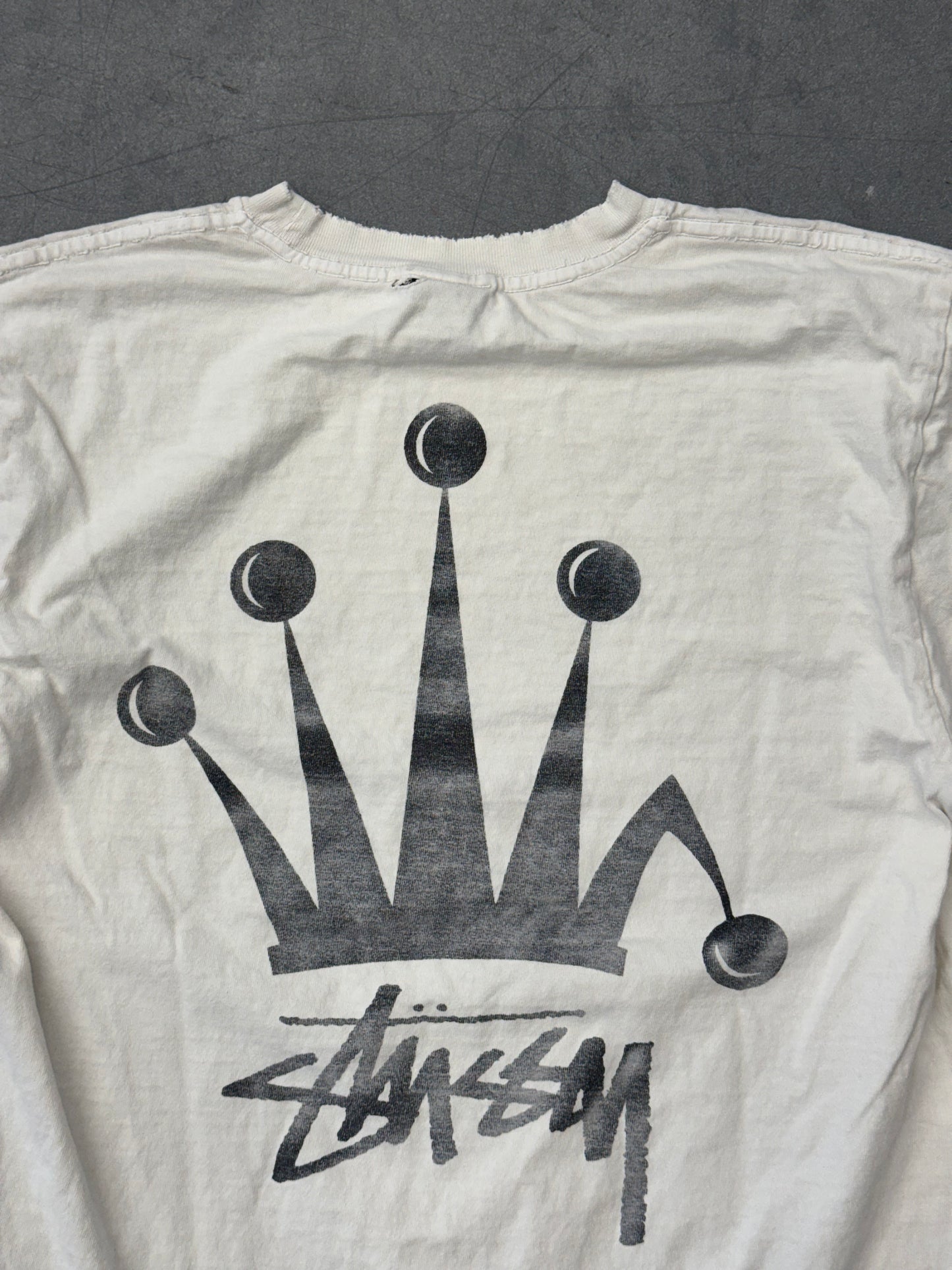 Y2K STUSSY CROWN MULLET TEE  (GUATEMALA STUSSY TAG)