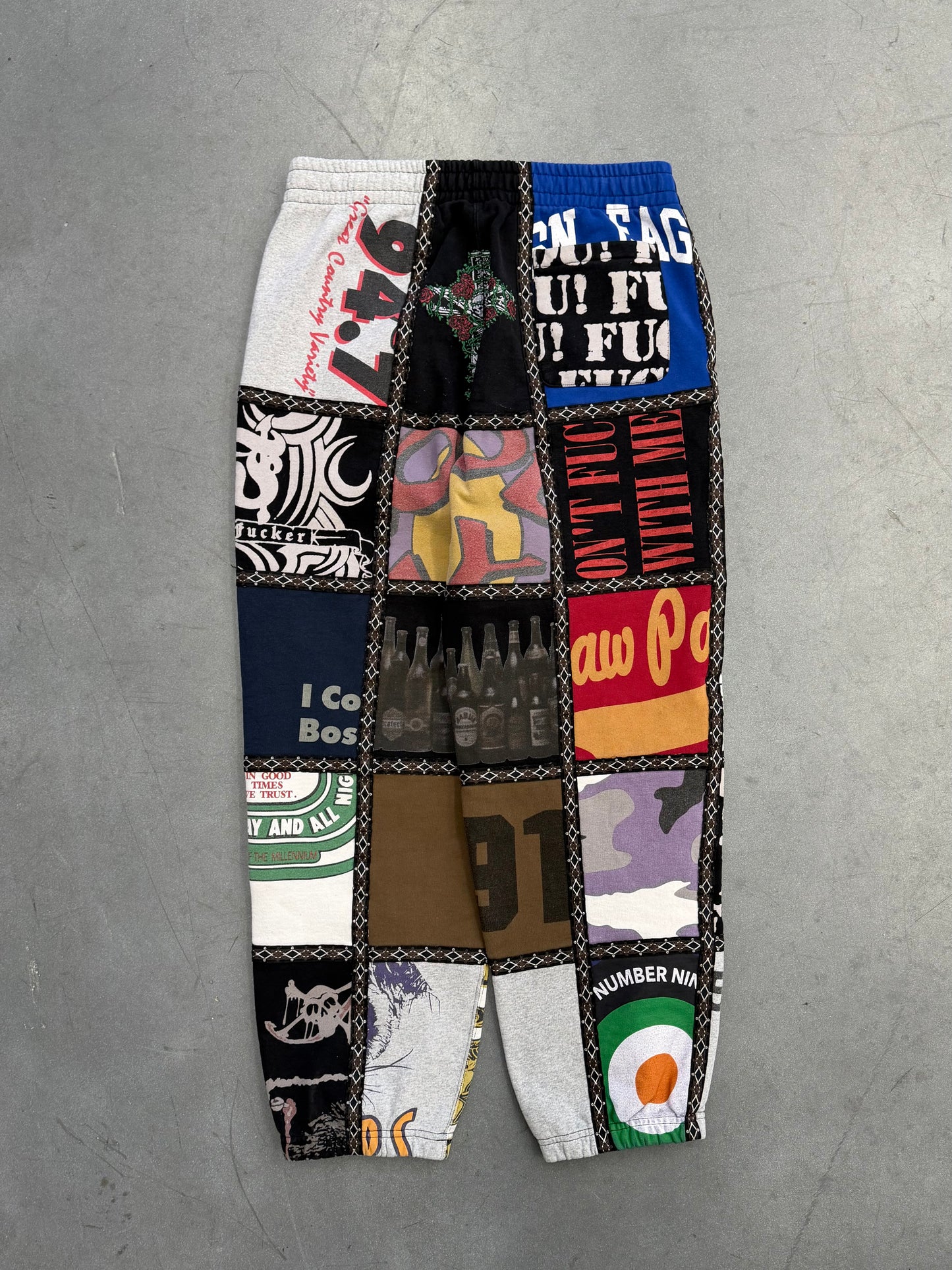 FW25 SUPREME NUMBER (N)INE PATCHWORK SWEATPANT - MULTI