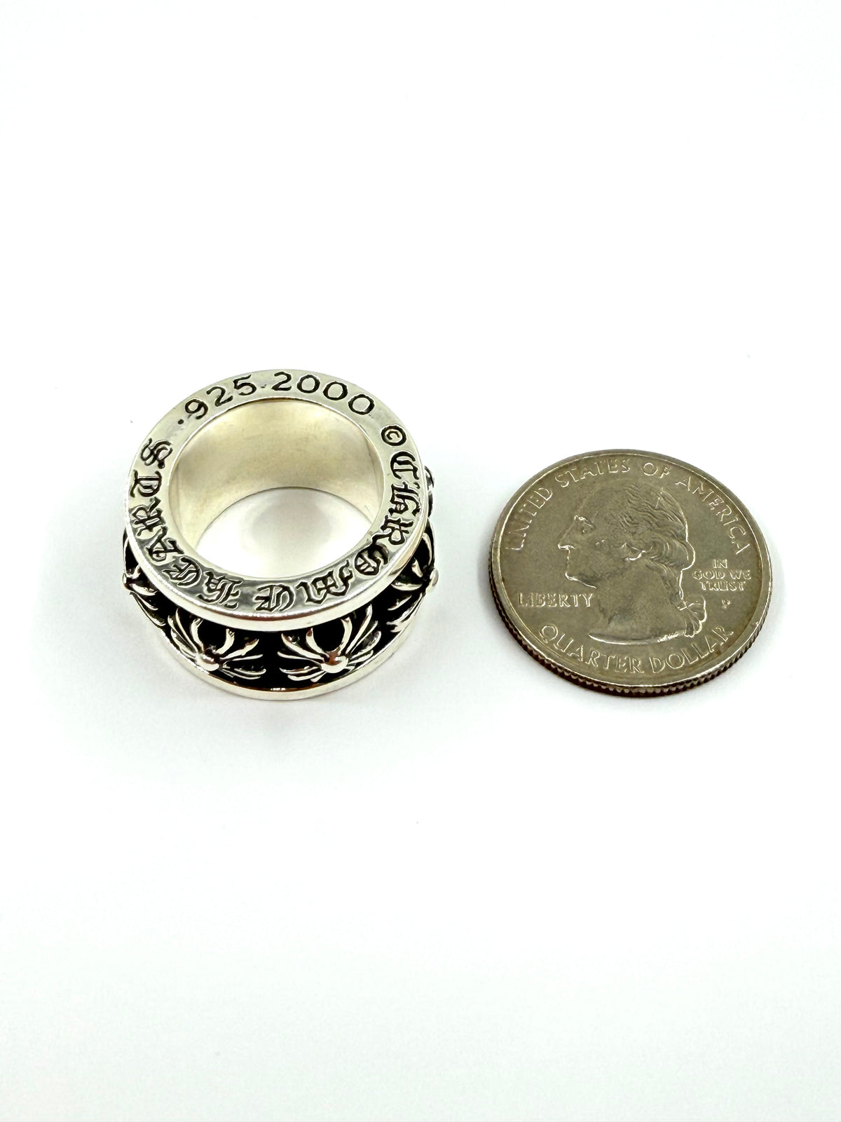 CHROME HEARTS PLUS SPINNER SILVER RING