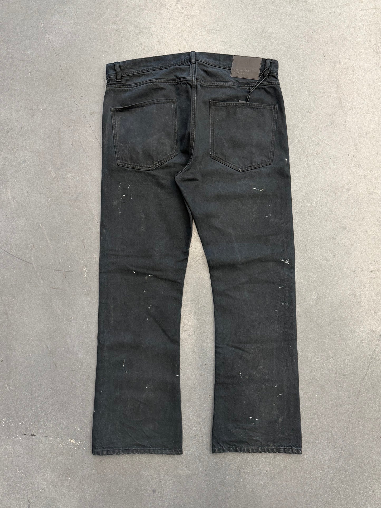 ENFANTS RICHES DEPRIMES ZURICH 64 FLARE PAINT SPLATTER JEANS - BLACK