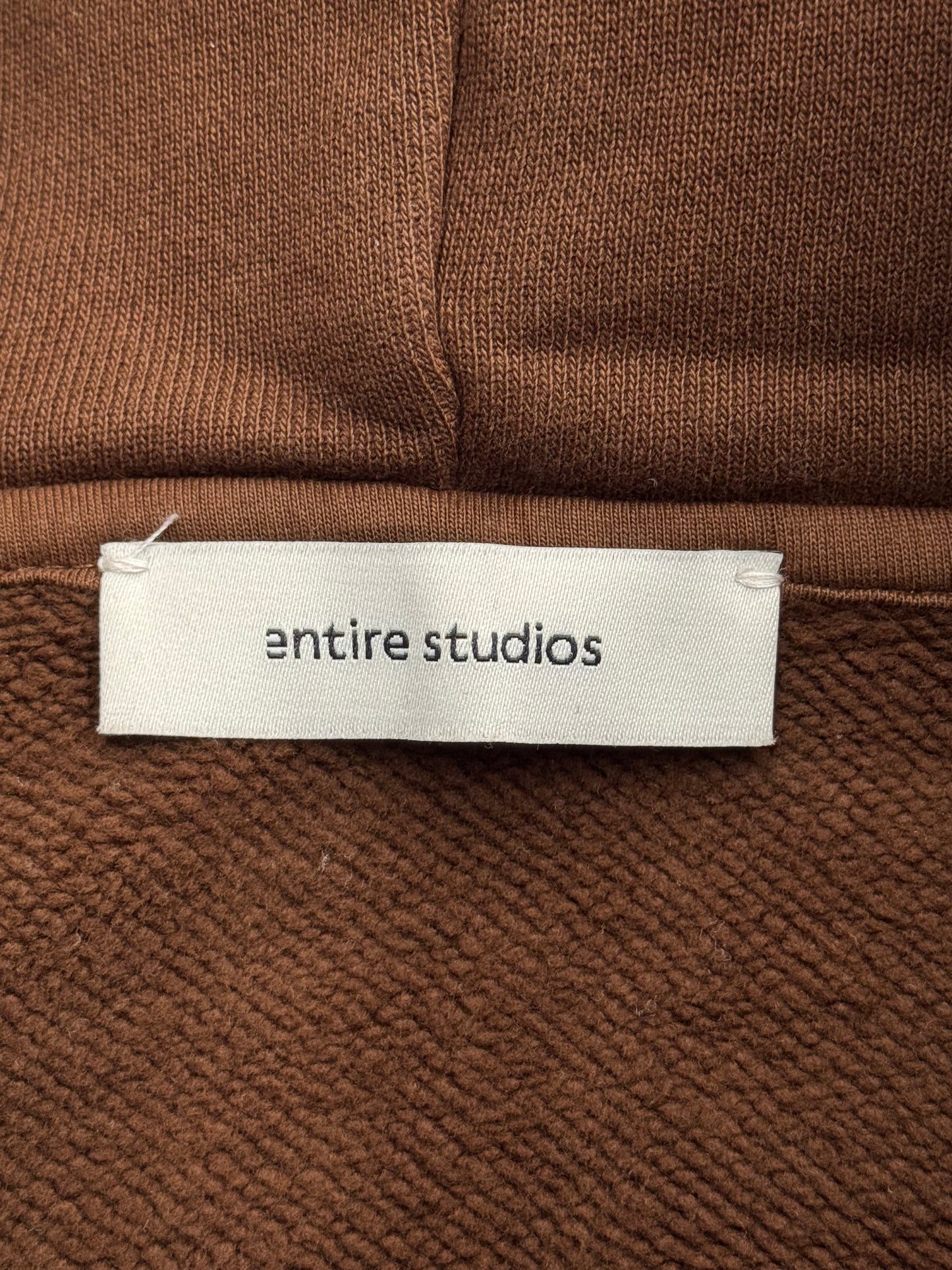 ENTIRE STUDIOS FULL ZIP HOODIE - BROWN