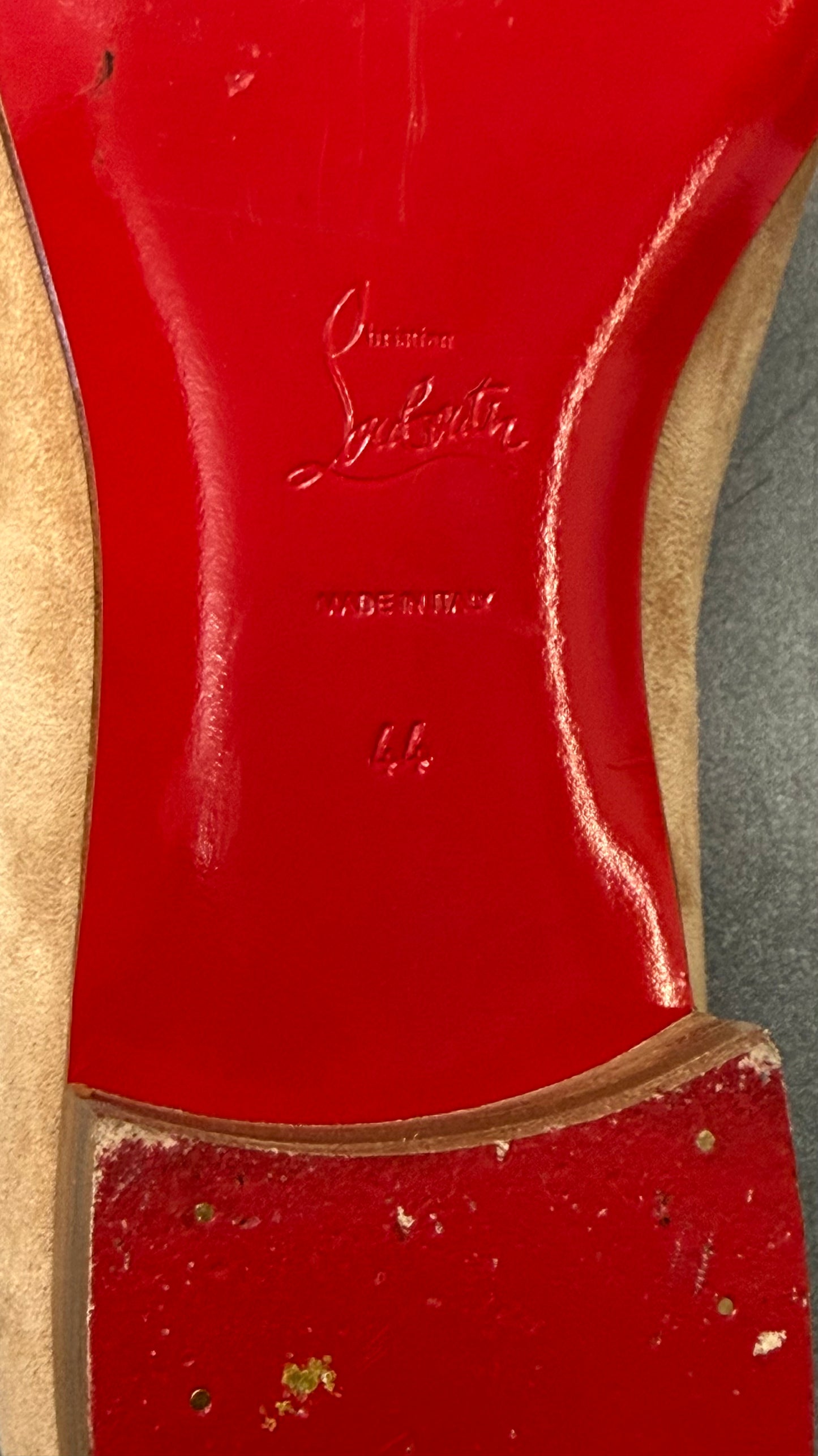 SIZE 44 CHRISTIAN LOUBOUTIN DANDELION FLAT 'LIONNE' MENS SHOES (W/BOX)