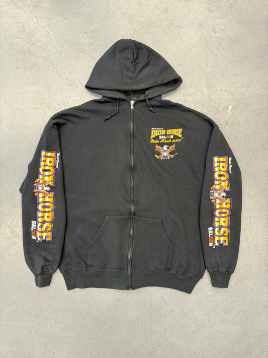 2001 IRON HORSE SALOON BIKE WEEK ZIP-UP HOODIE (JERZEES TAG)