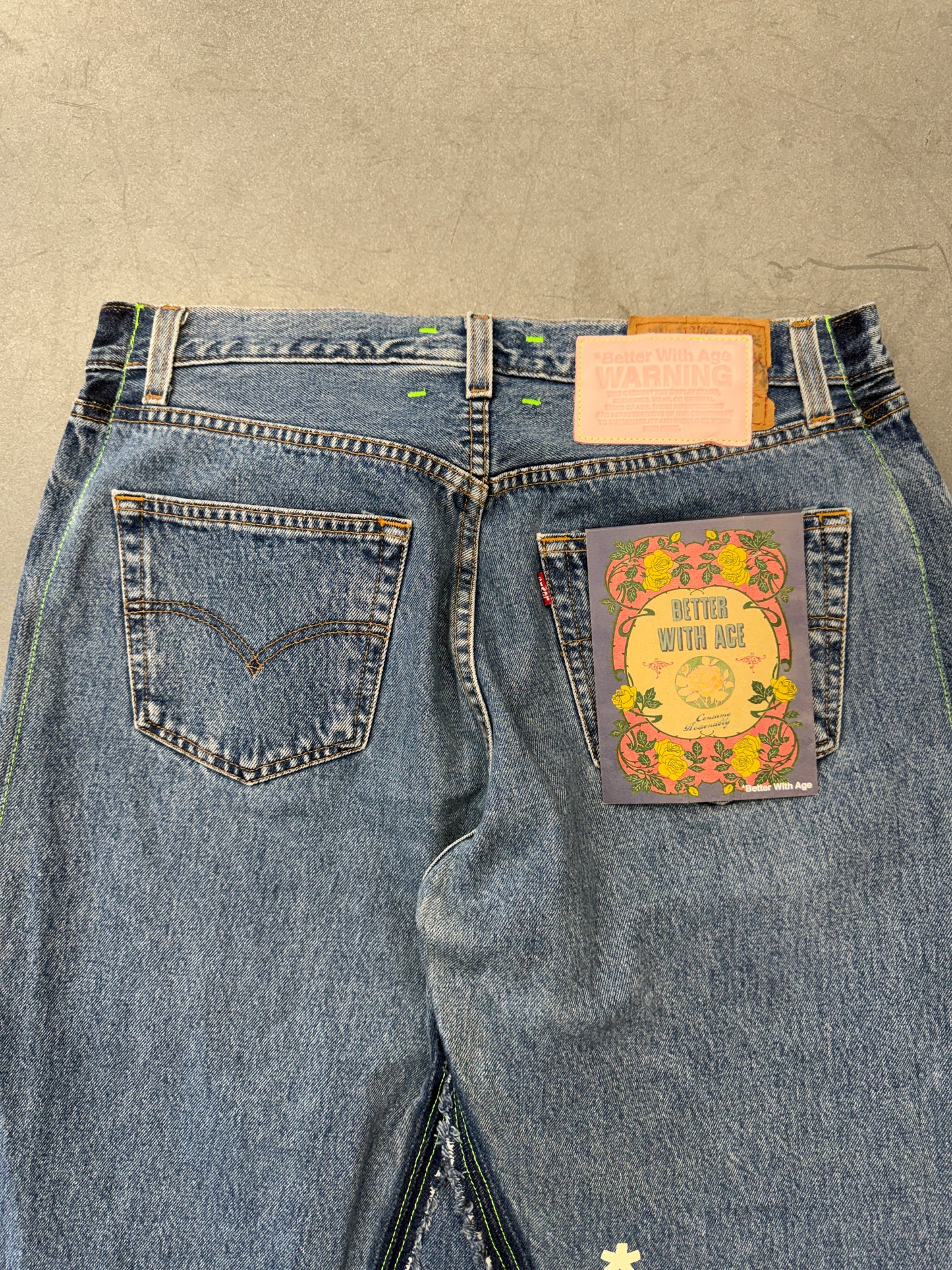 BETTER WITH AGE MONROE TRIPLE-WIDE DENIM TROUSER