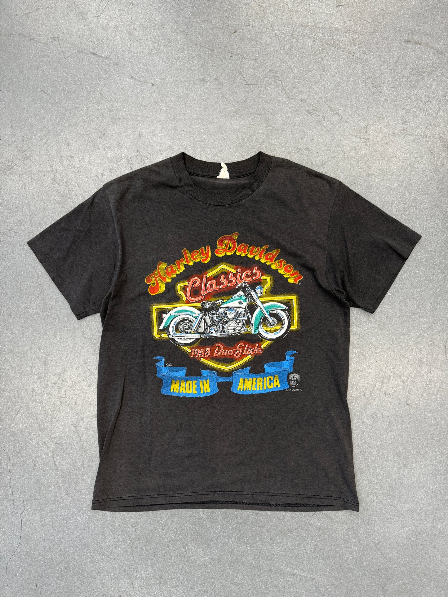80S HARLEY-DAVIDSON CLASSICS 1958 DUO-GLIDE TEE (FADED TAG)