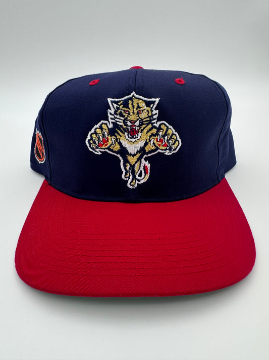 90S FLORIDA PANTHERS SPORTS SPECIALTIES NHL BACK SCRIPT SNAPBACK HAT