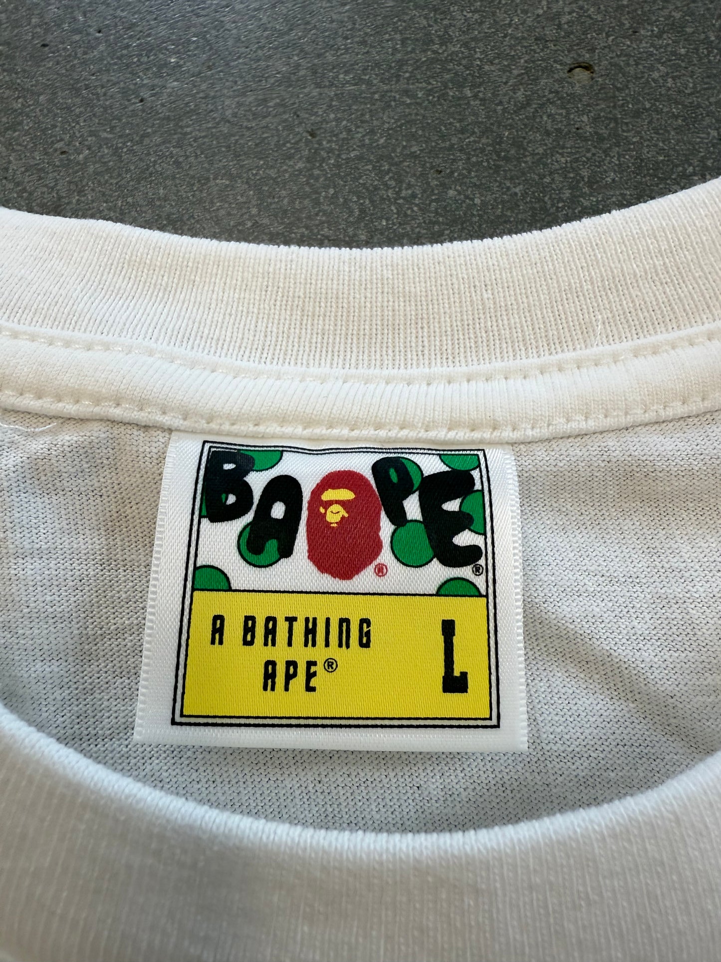 BAPE ABC CAMO BY BATHING APE TEE - BLUE CAMO/WHITE (L) (NWT)